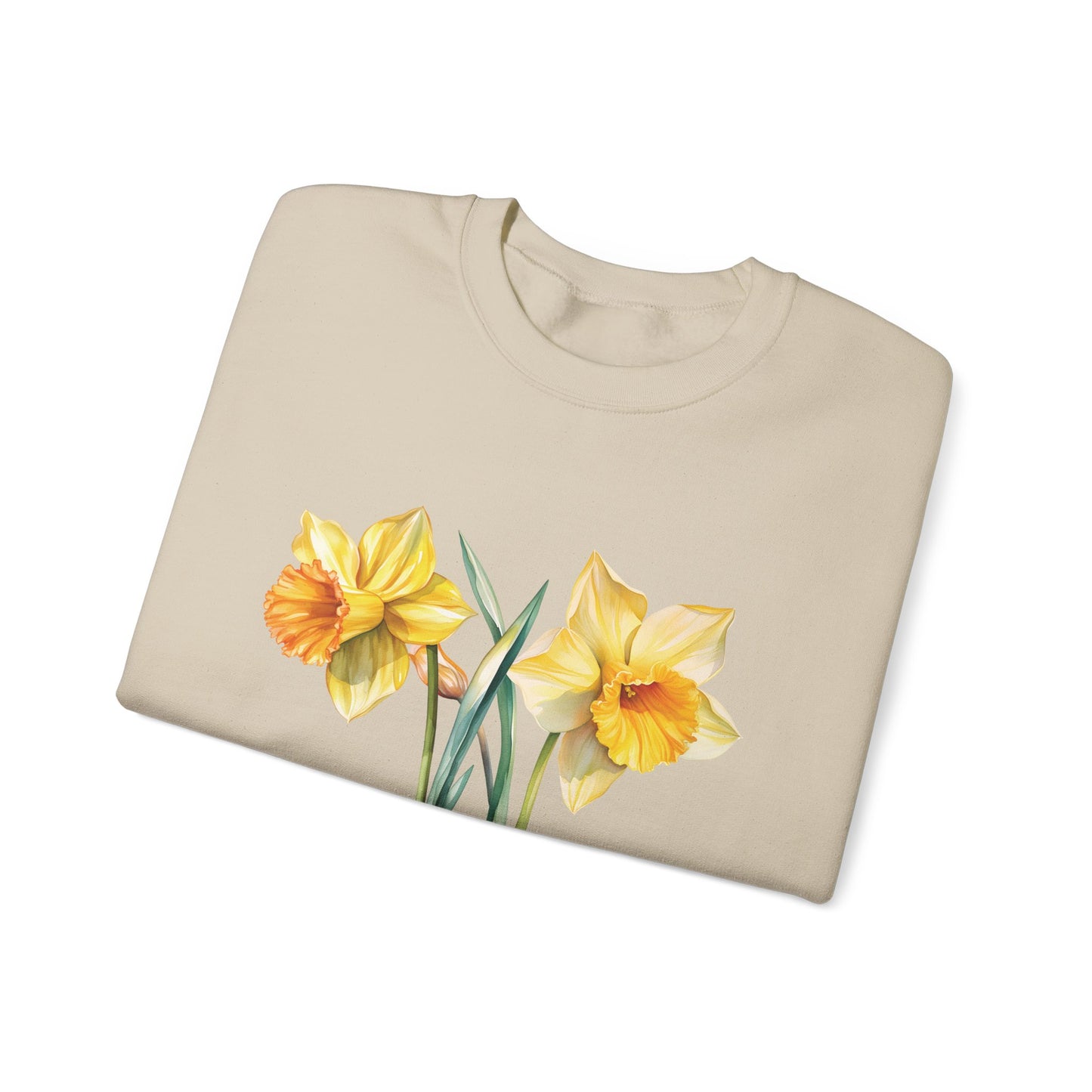 March Birth Flower (Daffodil) - Unisex Heavy Blend™ Crewneck Sweatshirt