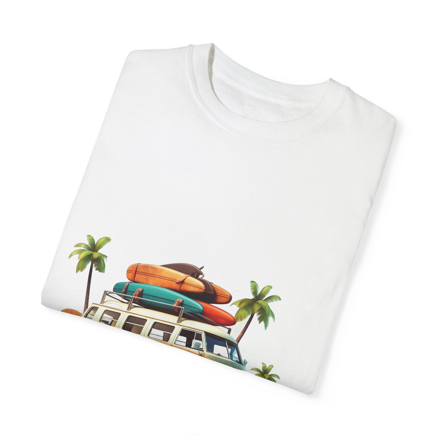 Retro Surf Van: Unisex Garment-Dyed T-shirt