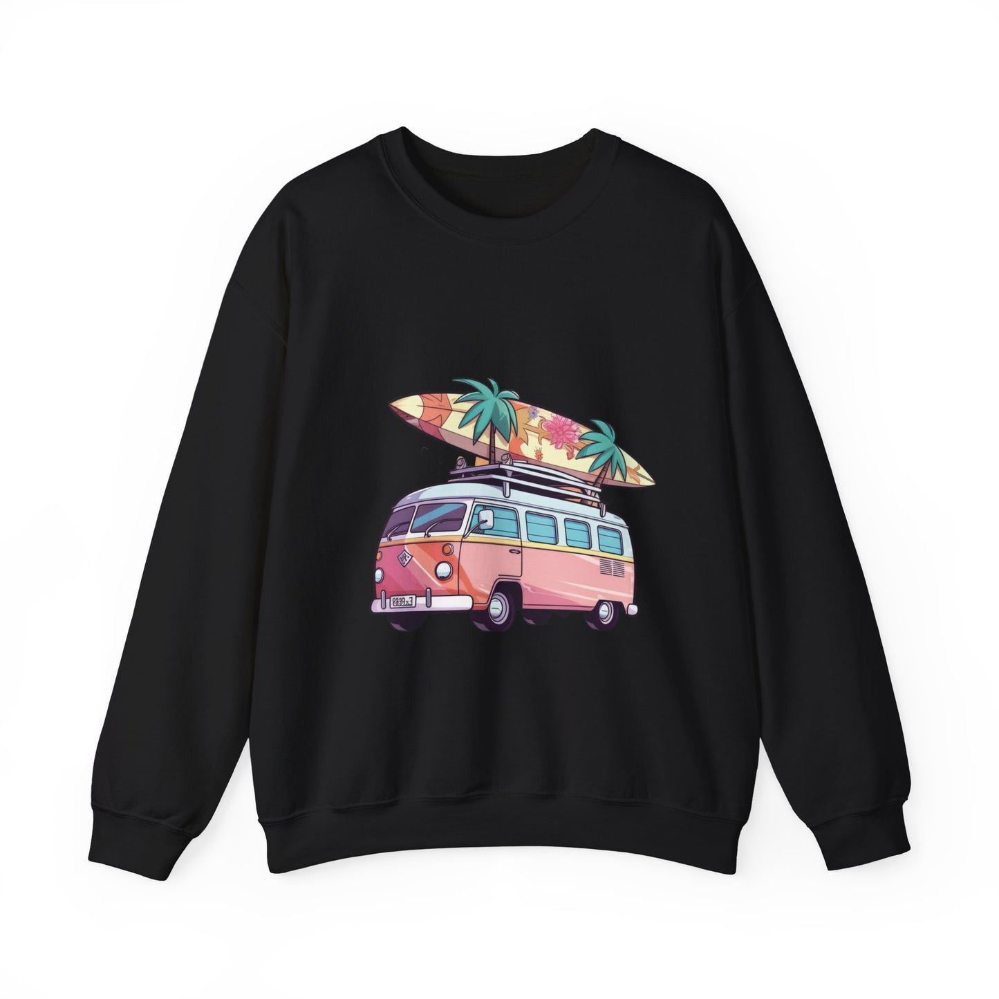 Retro Surf Van - Unisex Heavy Blend™ Crewneck Sweatshirt