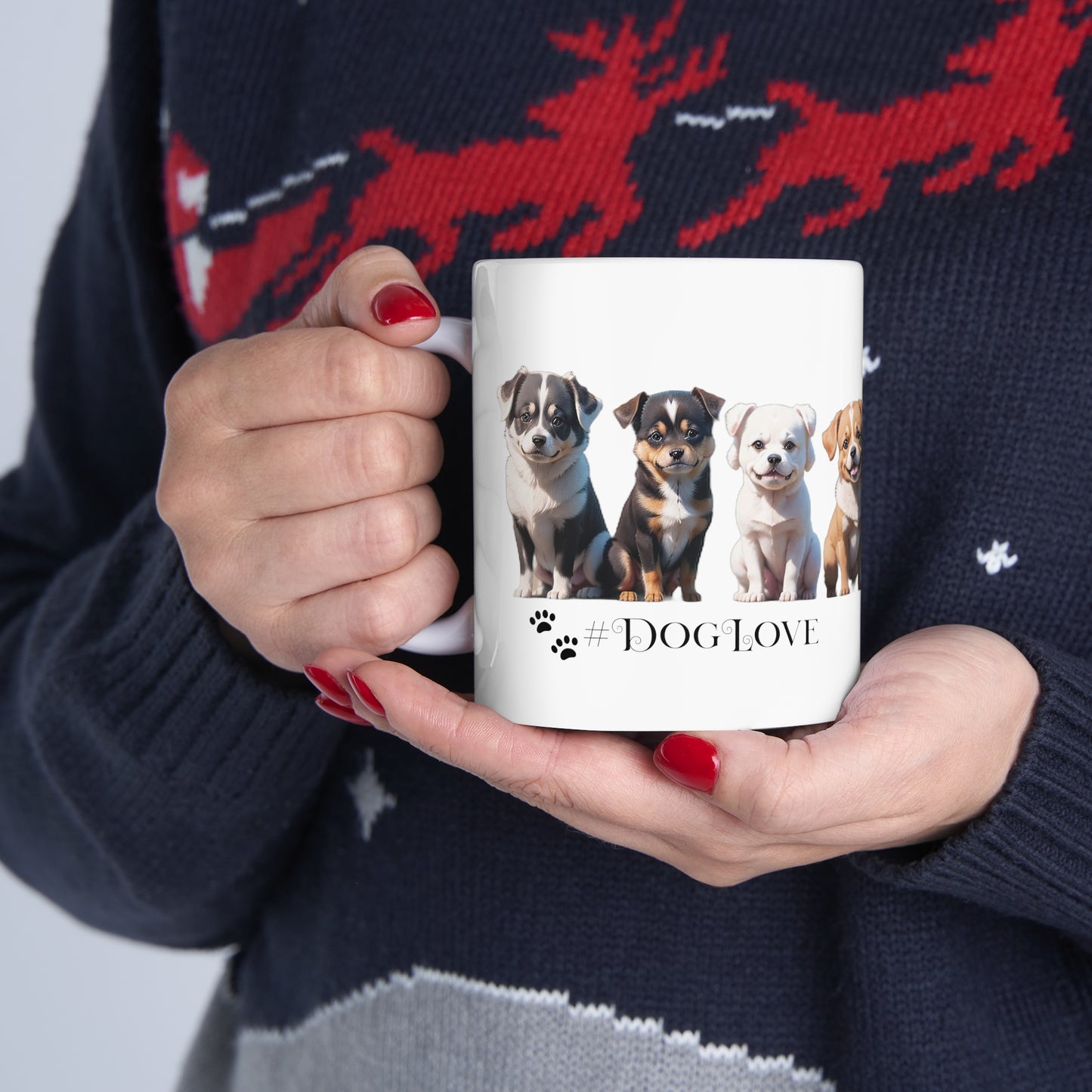 Ceramic Mug 11oz: #DogLove