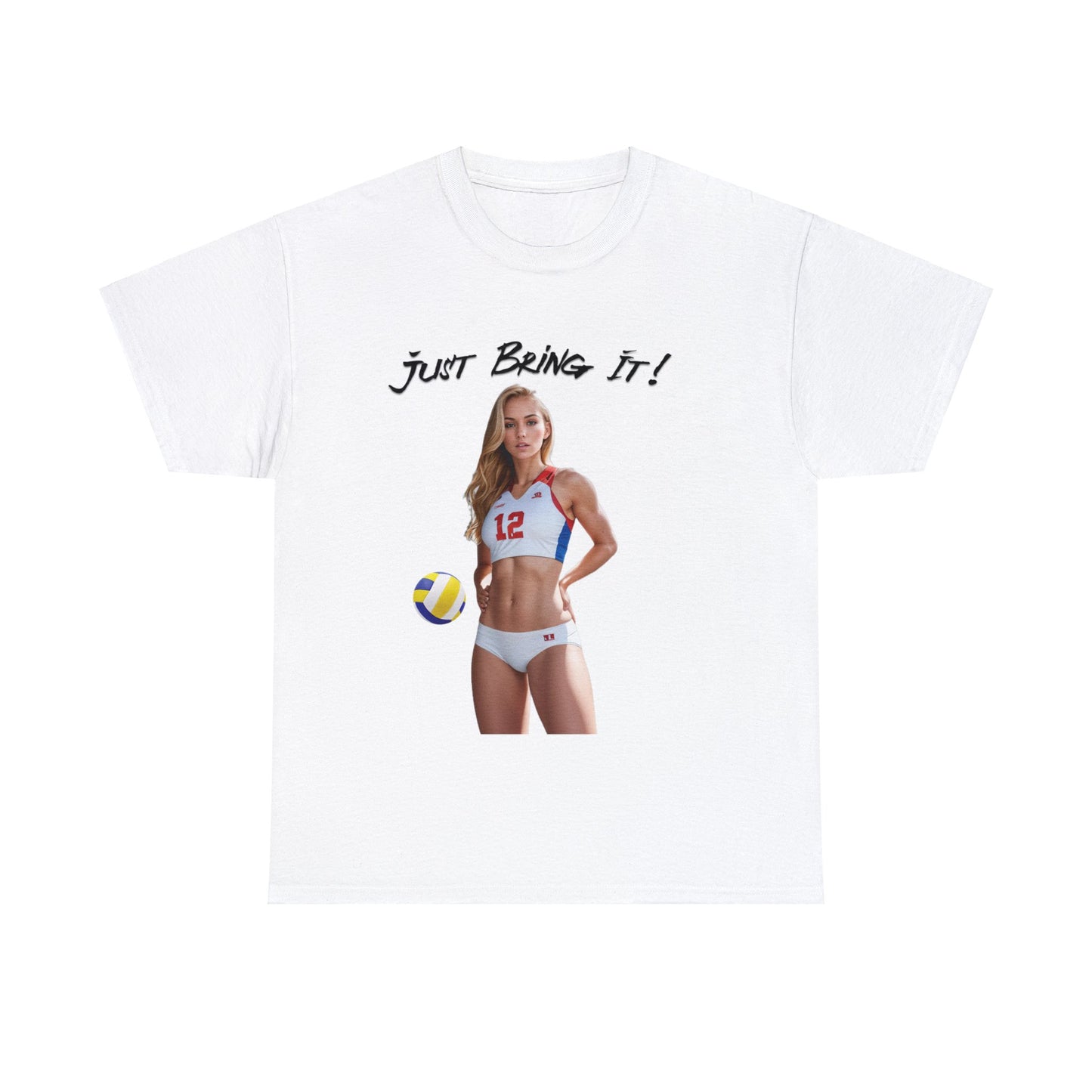Volleyball Fan: Just Bring It! Unisex Heavy Cotton Tee