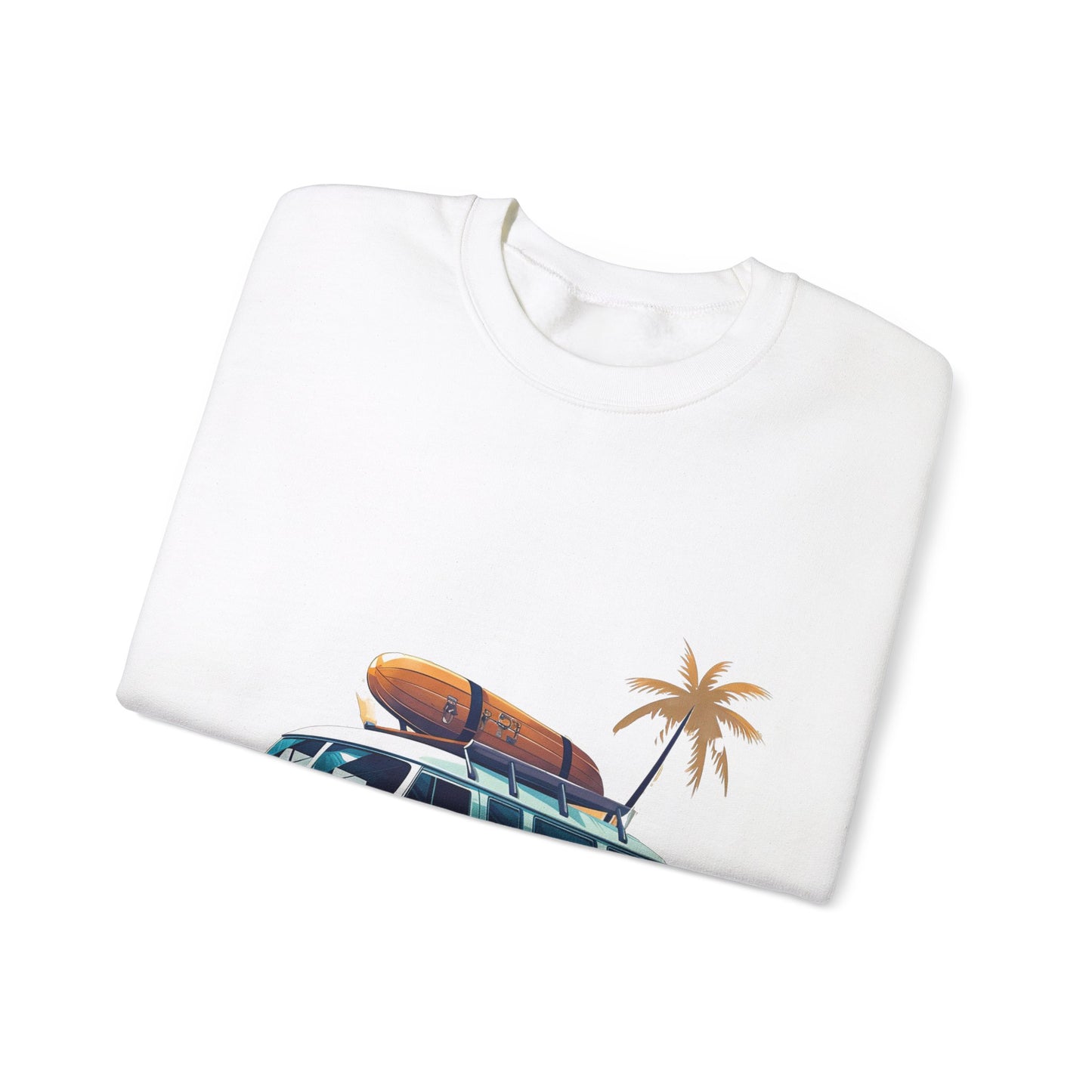 Retro Surf Van - Unisex Heavy Blend™ Crewneck Sweatshirt