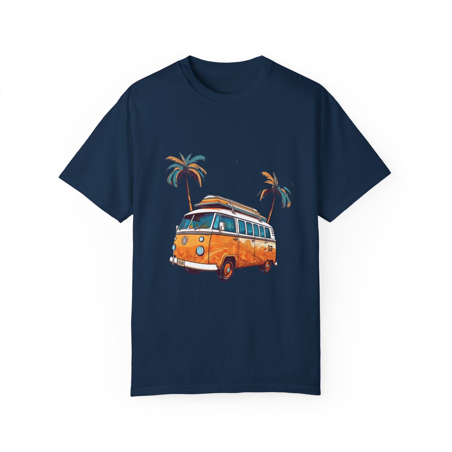 Retro Surf Van: Unisex Garment-Dyed T-shirt