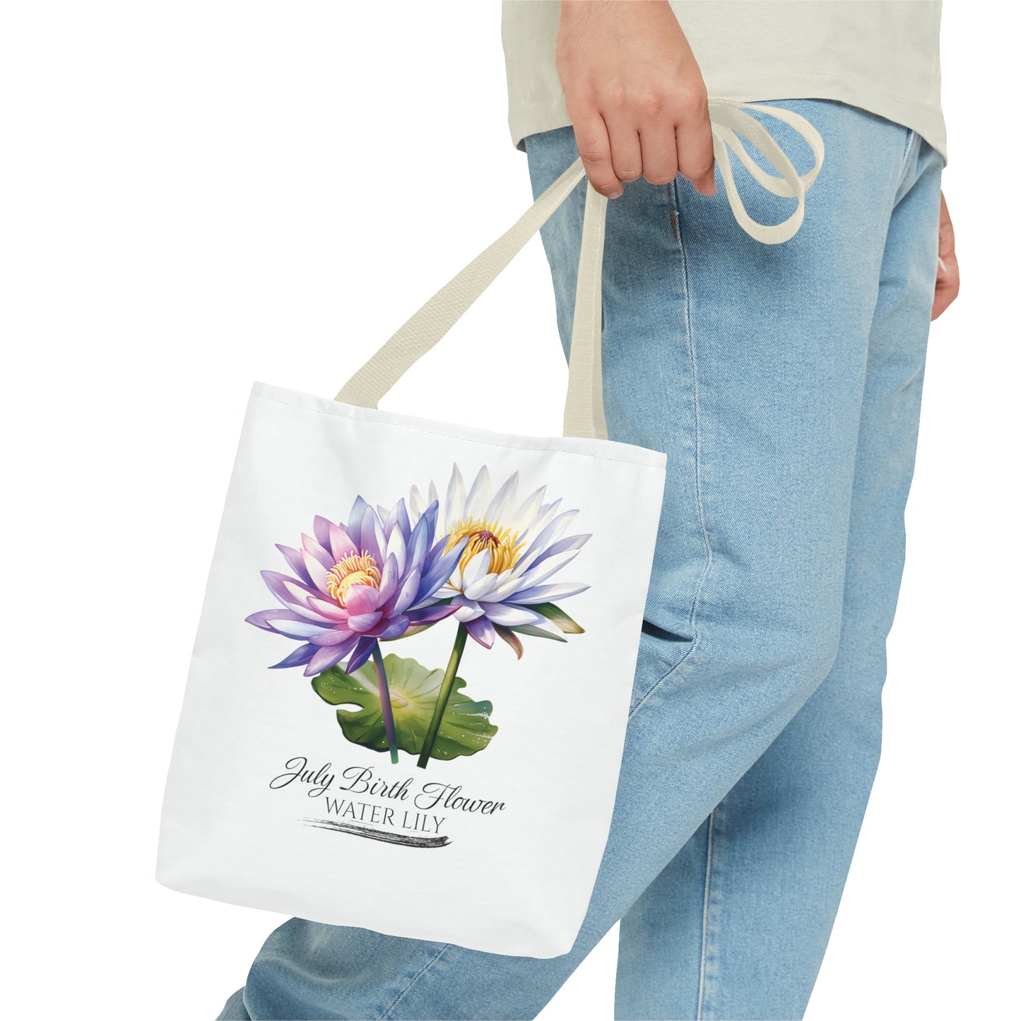 July Birth Flower: Water Lily - Tote Bag (AOP)