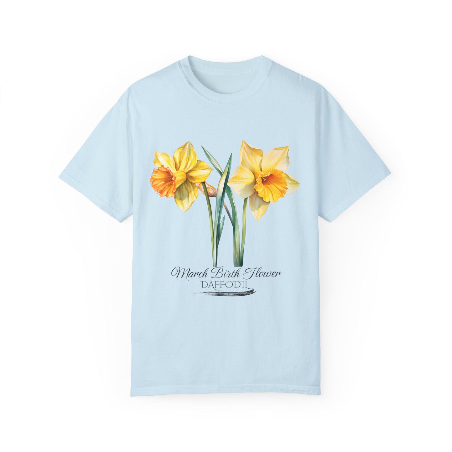 March Birth Flower "Daffodil" - Unisex Garment-Dyed T-shirt