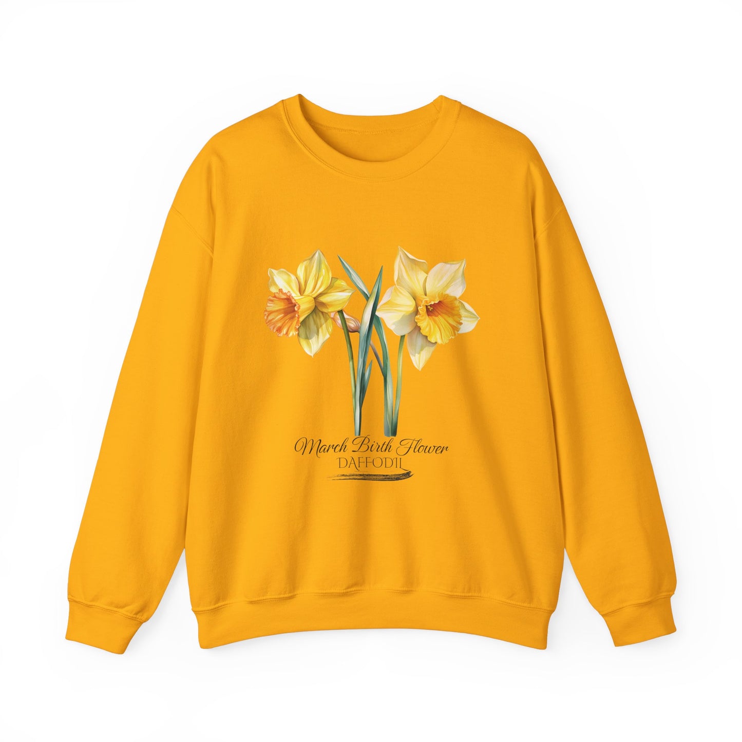 March Birth Flower (Daffodil) - Unisex Heavy Blend™ Crewneck Sweatshirt