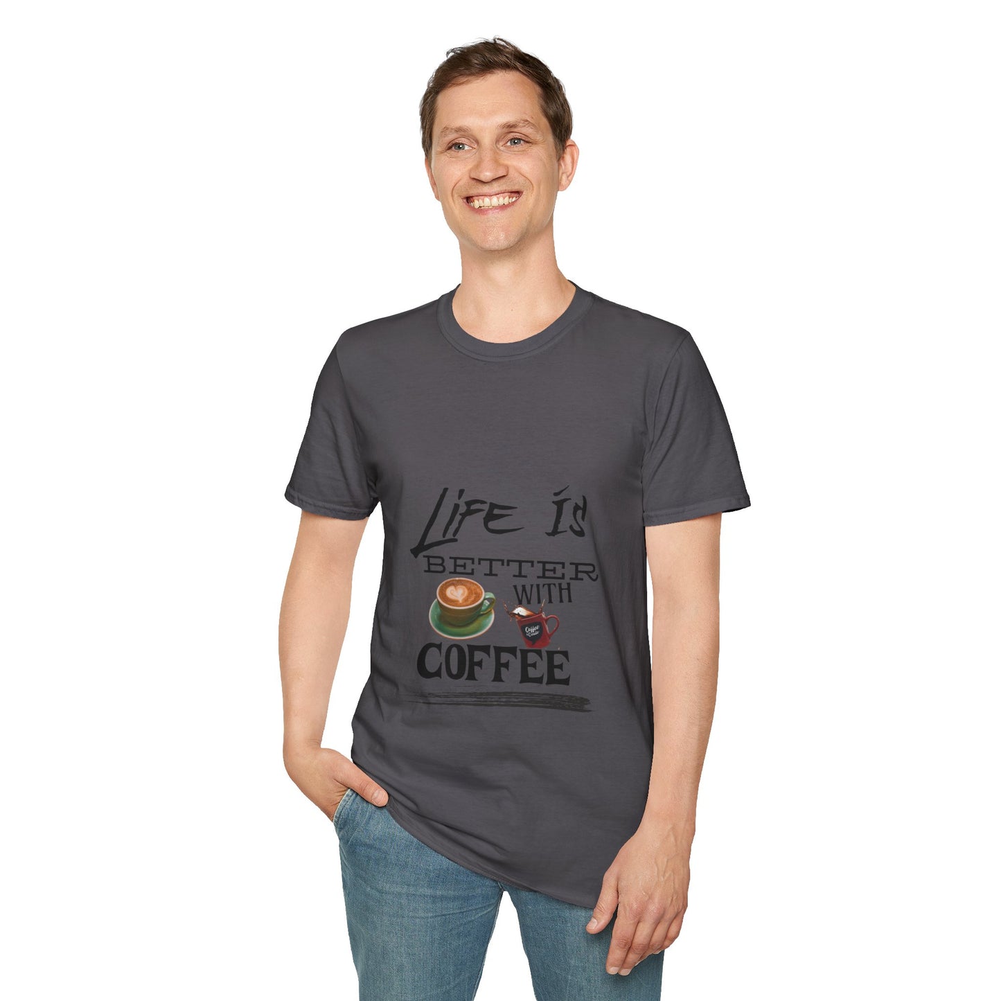 Life Is Better With Coffee - Unisex Softstyle T-Shirt