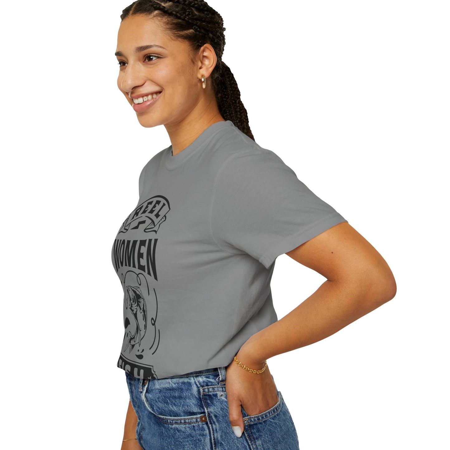 Reel women fish: Unisex Garment-Dyed T-shirt