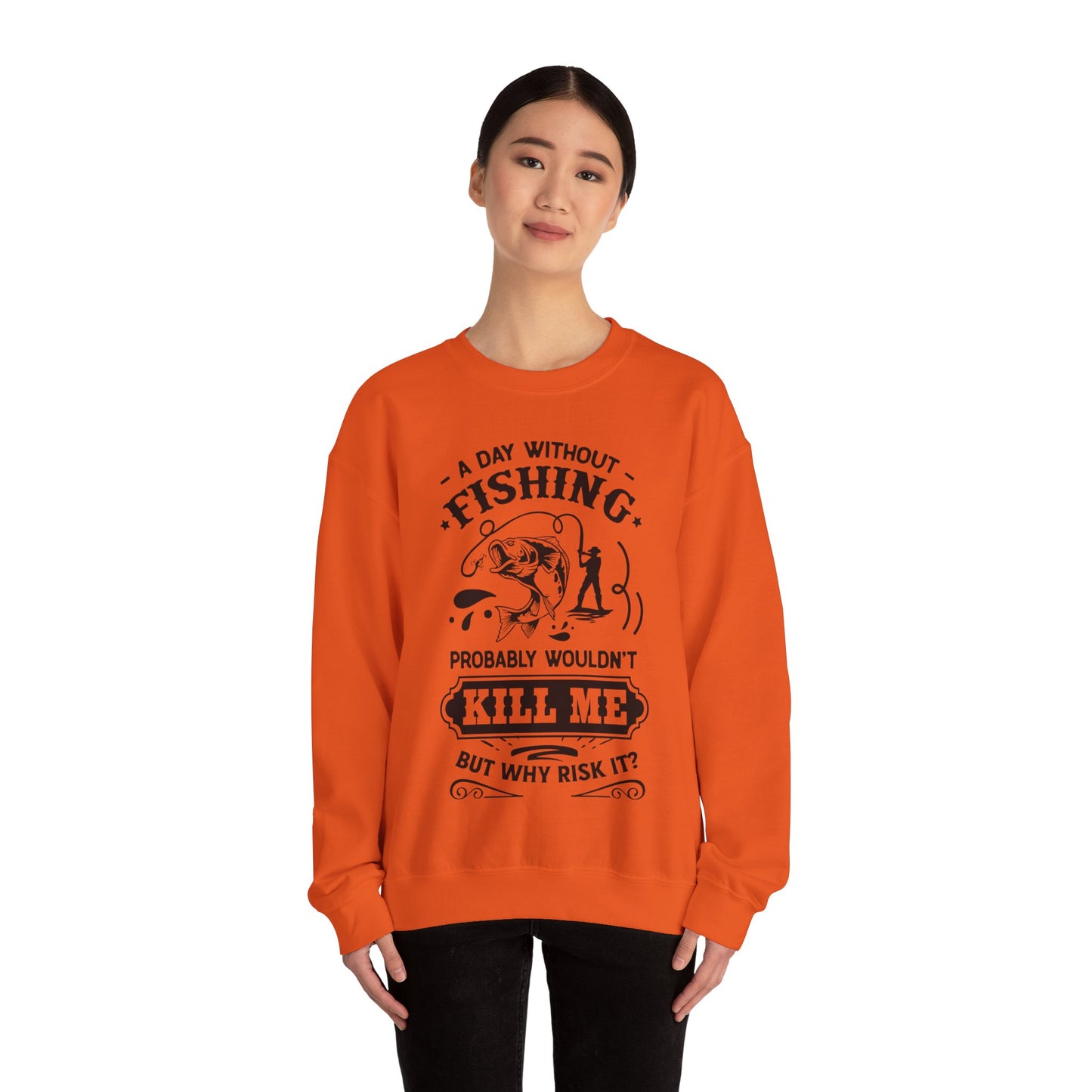 A day without fishing - Unisex Heavy Blend™ Crewneck Sweatshirt