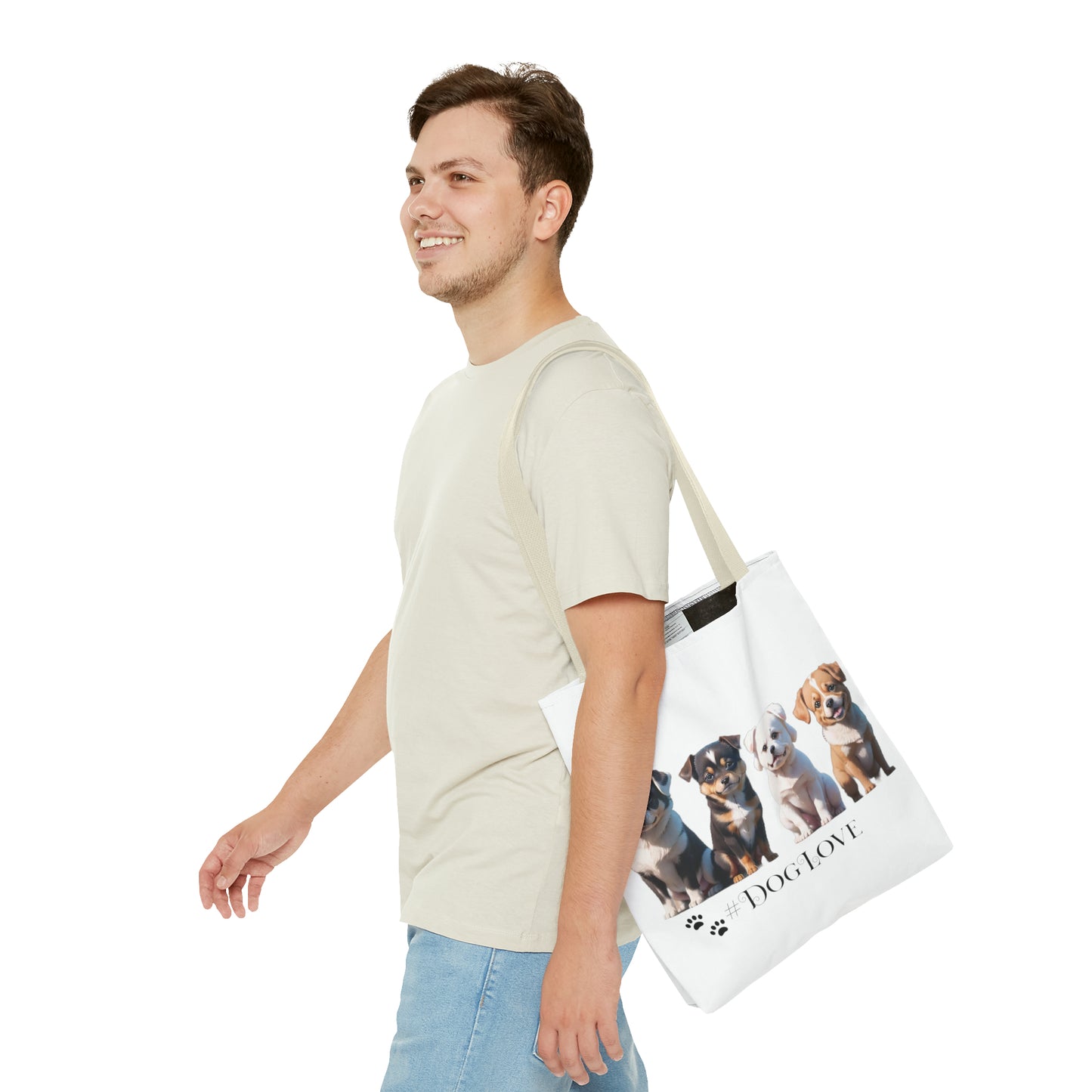 Tote Bag (AOP): #DogLove