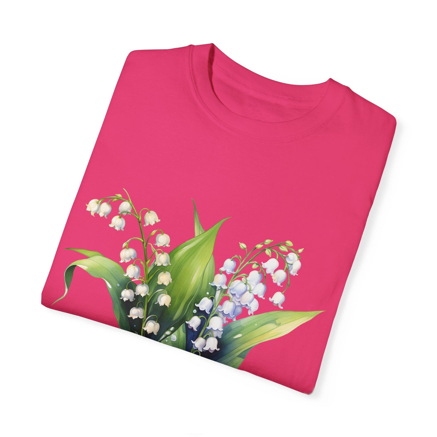 May Birth Flower "Lily of the Valley" - Unisex Garment-Dyed T-shirt