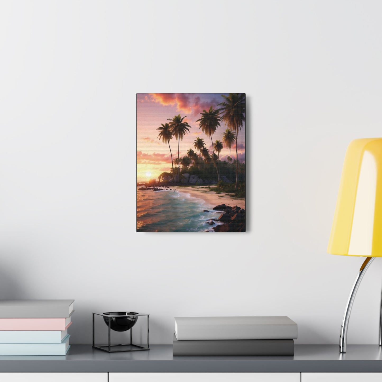 Sunset Over the Ocean Shores: Canvas Gallery Wraps