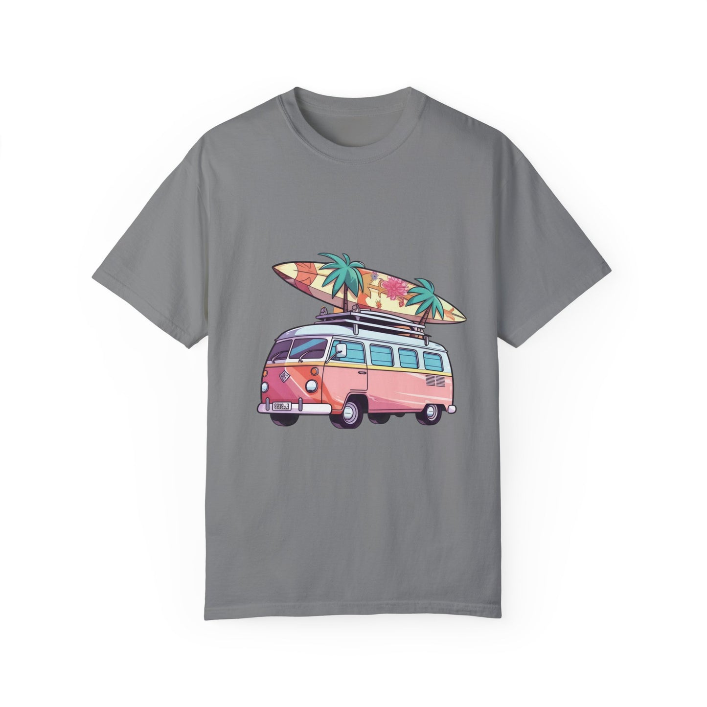 Retro Surf Van: Unisex Garment-Dyed T-shirt