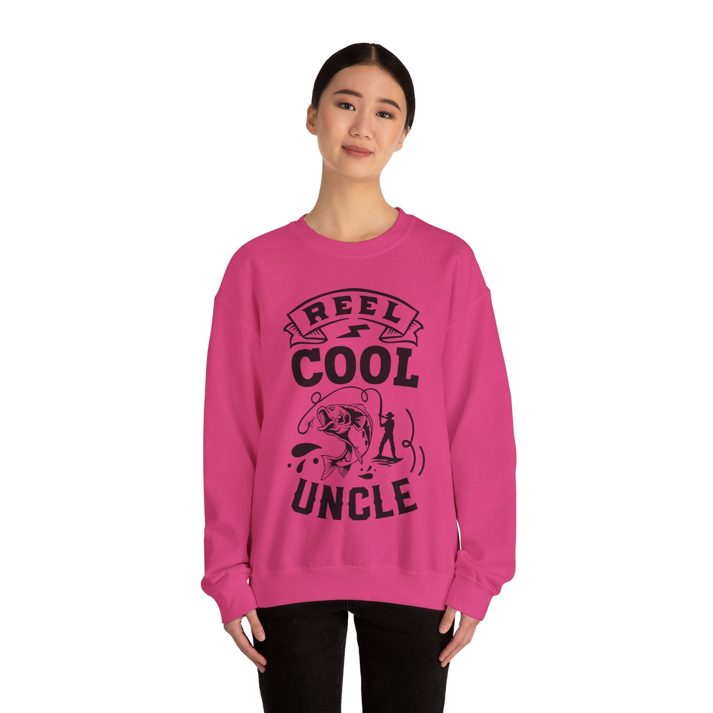 Reel cool uncle - Unisex Heavy Blend™ Crewneck Sweatshirt