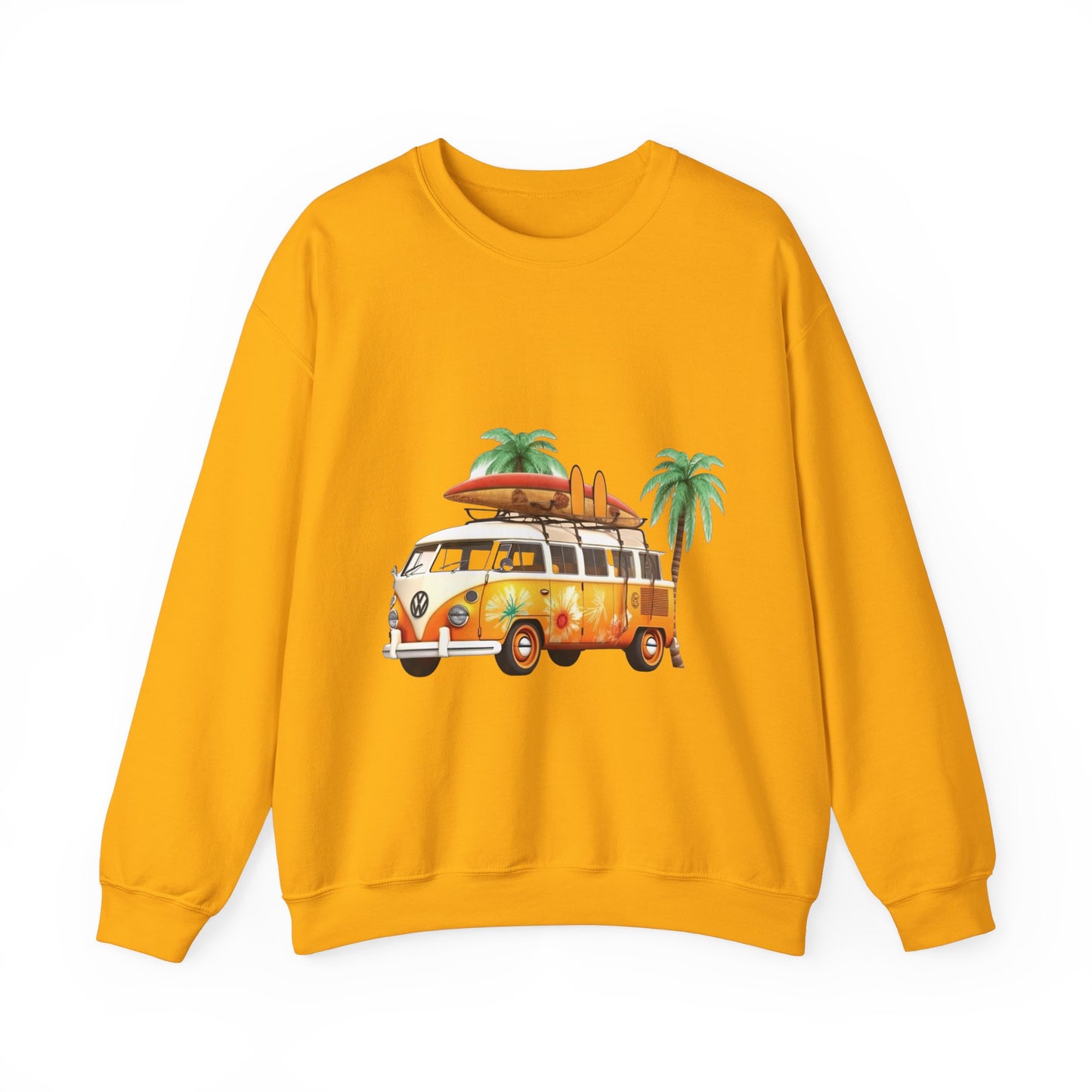 Retro Surf Van - Unisex Heavy Blend™ Crewneck Sweatshirt