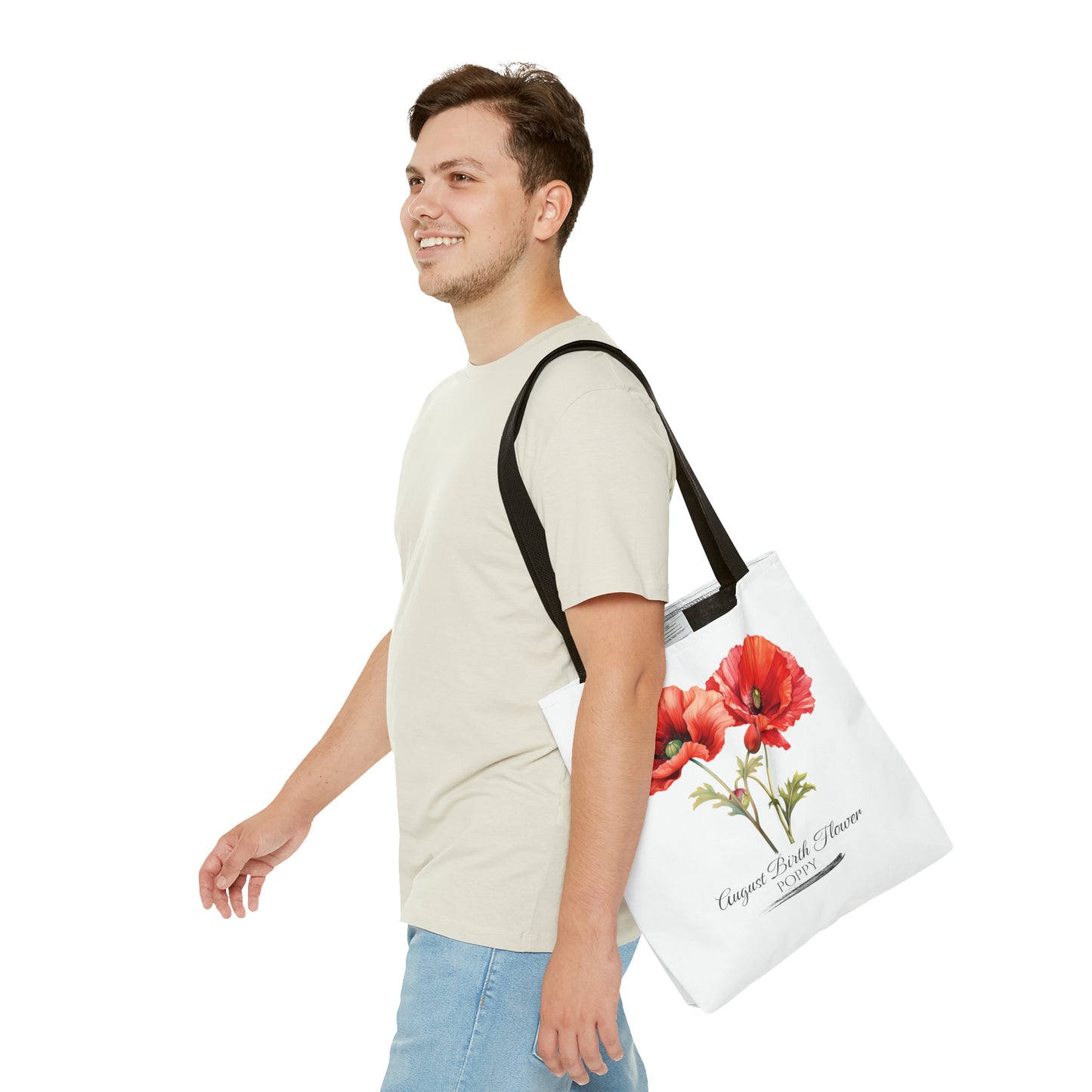 August Birth Flower: Poppy - Tote Bag (AOP)