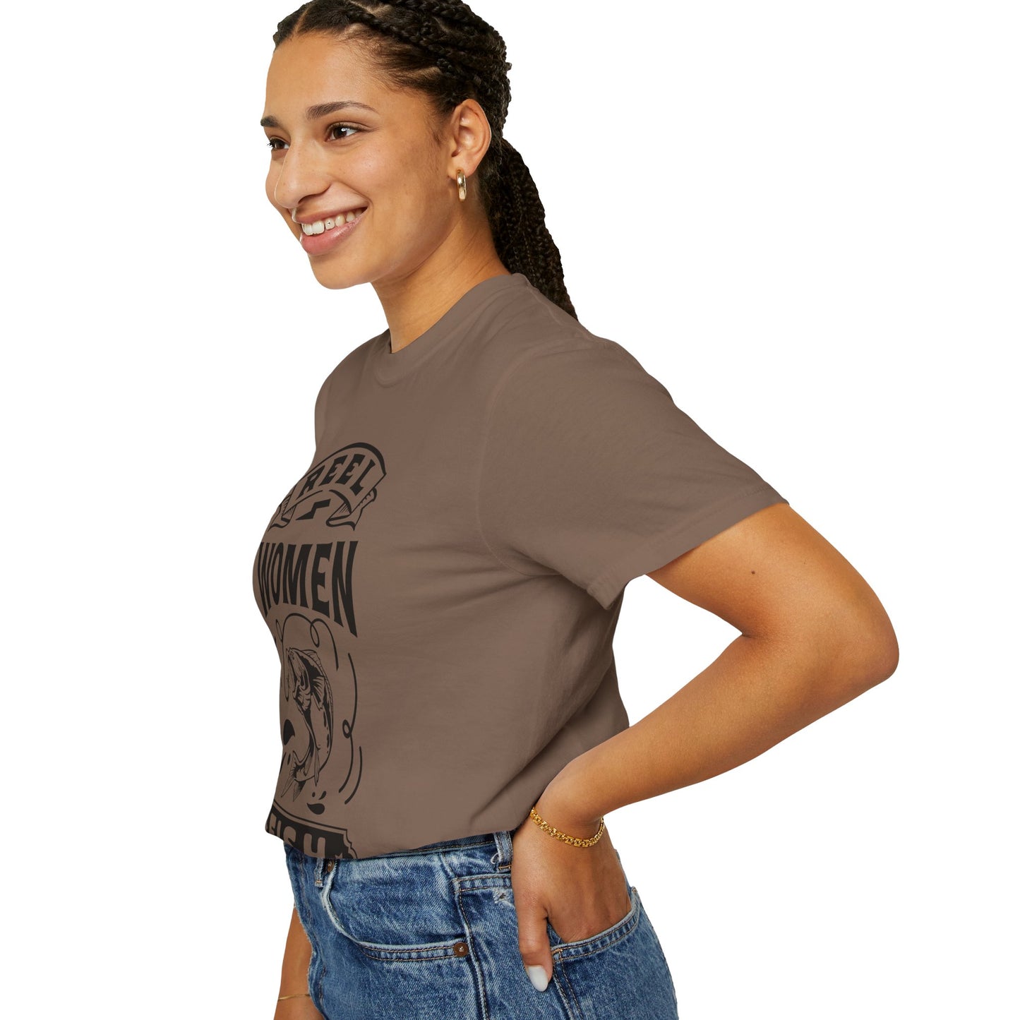 Reel women fish: Unisex Garment-Dyed T-shirt