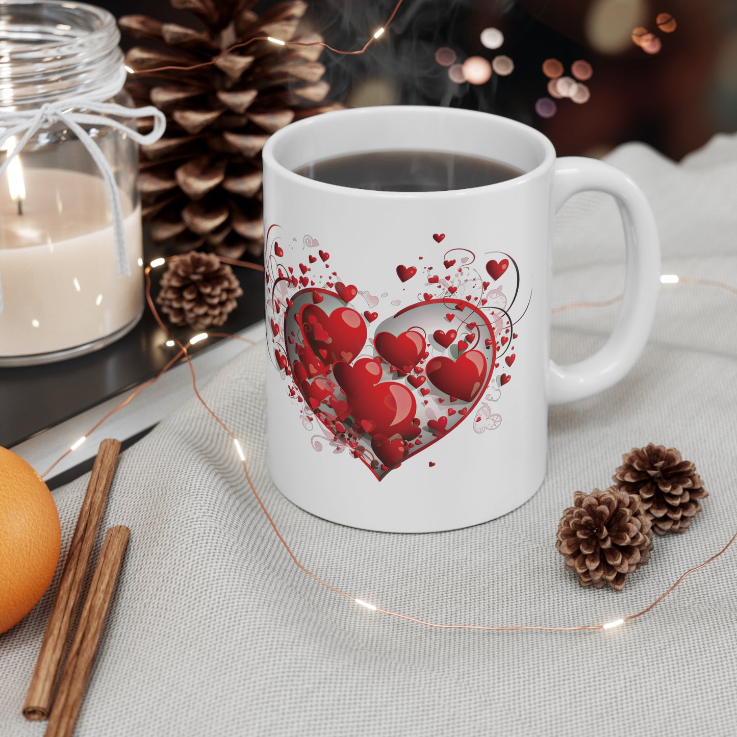 Valentine's Heart in Heart: Ceramic Mug 11oz