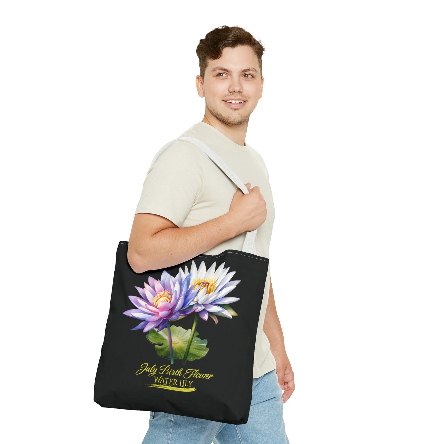 July Birth Flower: Water Lily - Tote Bag (AOP)