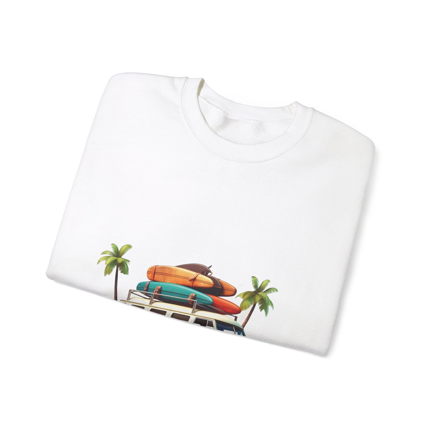 Retro Surf Van - Unisex Heavy Blend™ Crewneck Sweatshirt