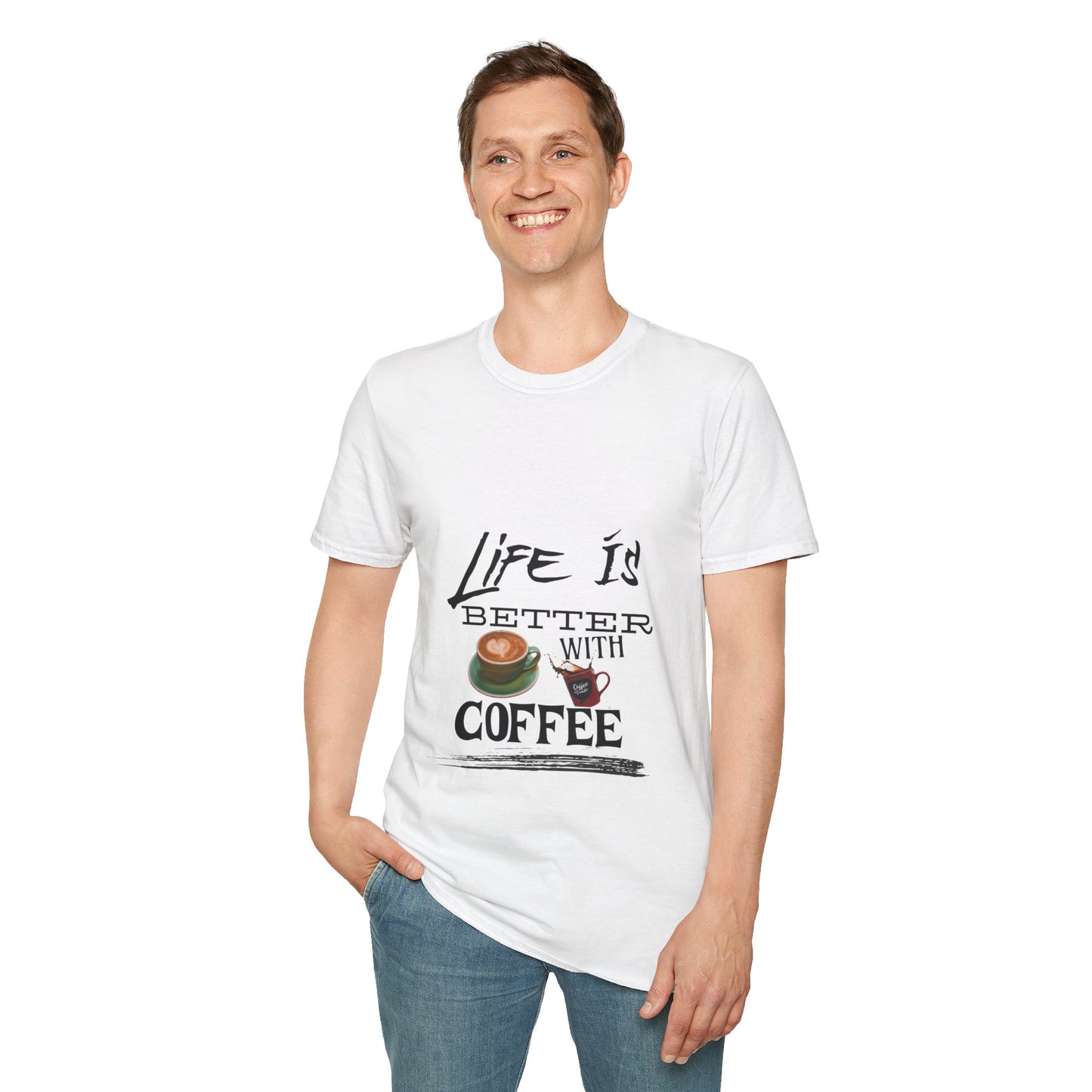 Life Is Better With Coffee - Unisex Softstyle T-Shirt