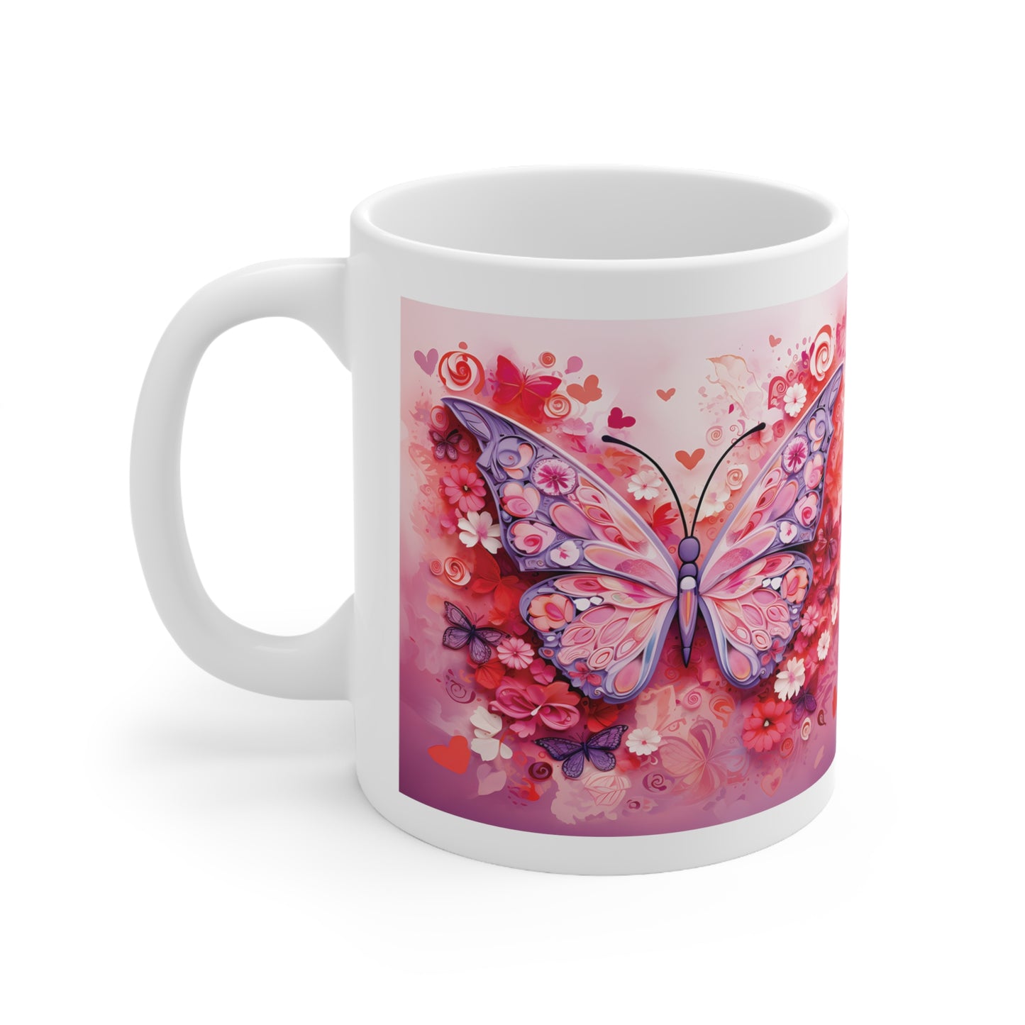 Valentine's Butterfly: Ceramic Mug 11oz