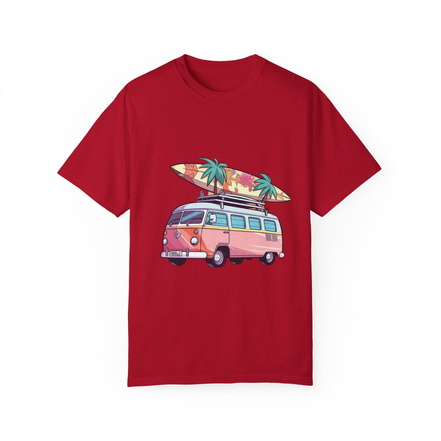 Retro Surf Van: Unisex Garment-Dyed T-shirt