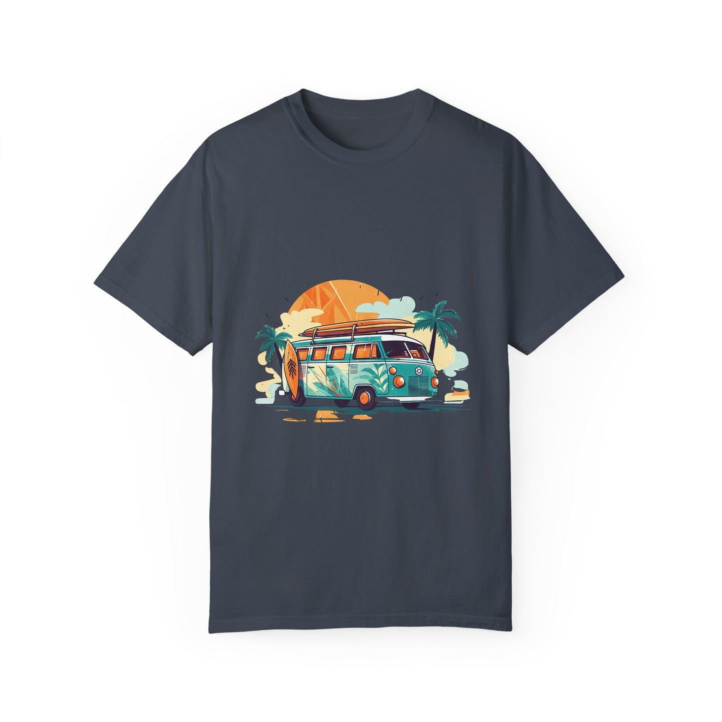 Retro Surf Van: Unisex Garment-Dyed T-shirt