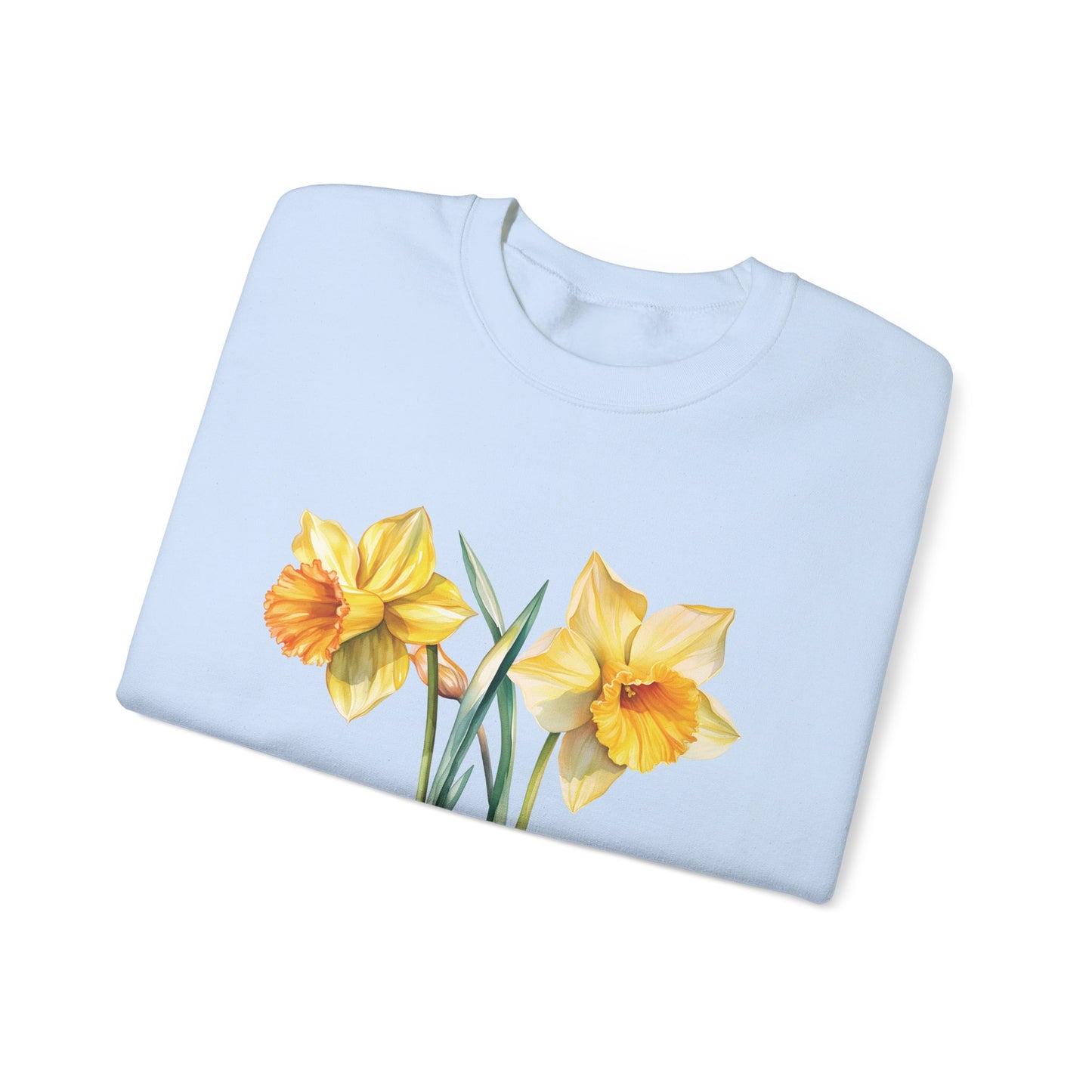 March Birth Flower (Daffodil) - Unisex Heavy Blend™ Crewneck Sweatshirt