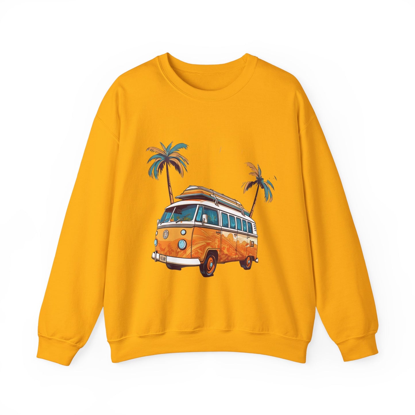 Retro Surf Van - Unisex Heavy Blend™ Crewneck Sweatshirt