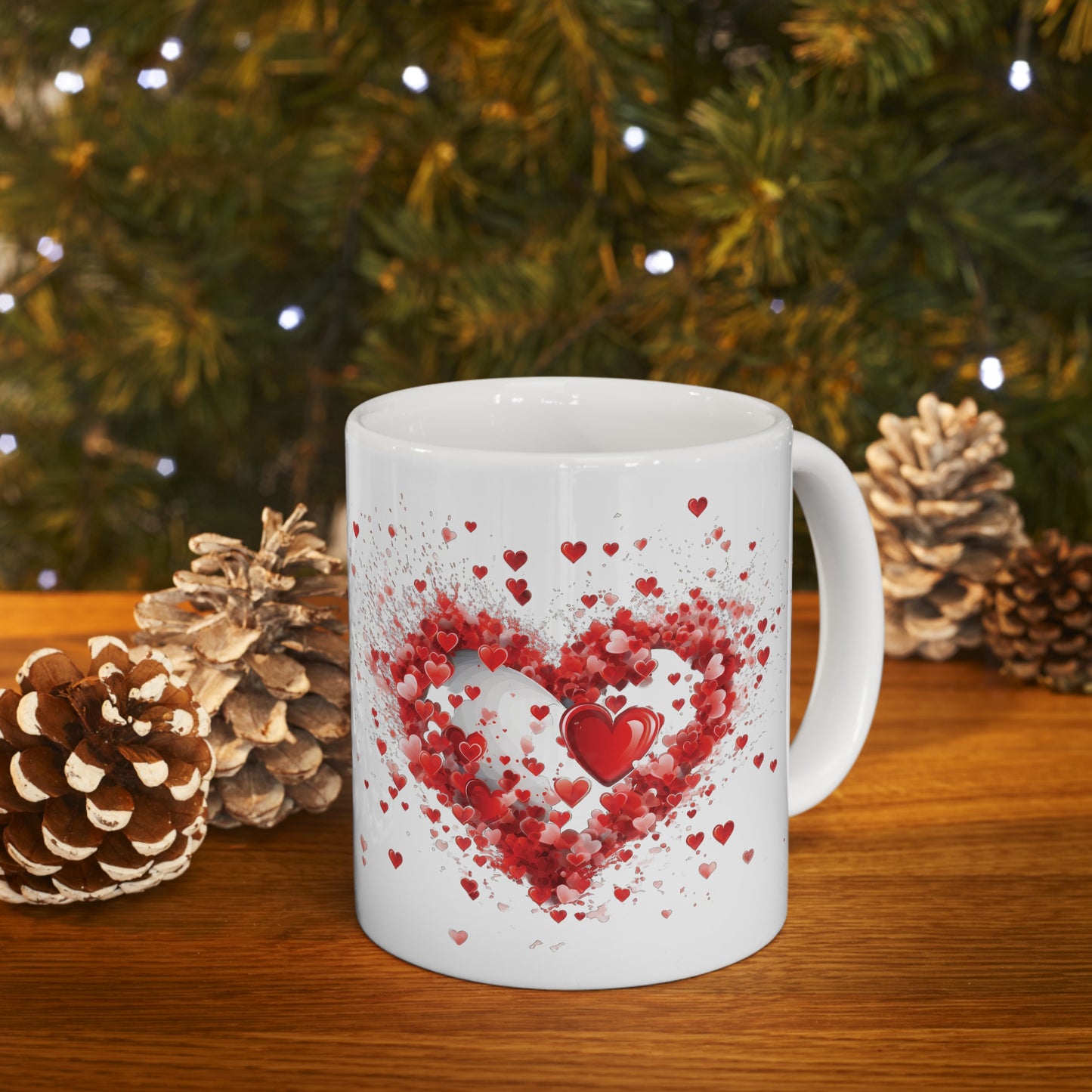 Valentine's Love & Hearts: Ceramic Mug 11oz