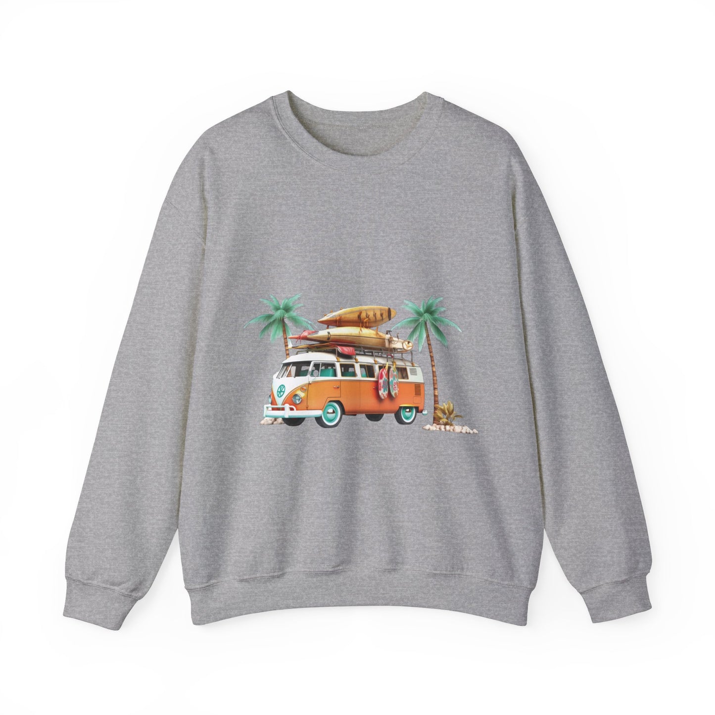 Retro Surf Van - Unisex Heavy Blend™ Crewneck Sweatshirt