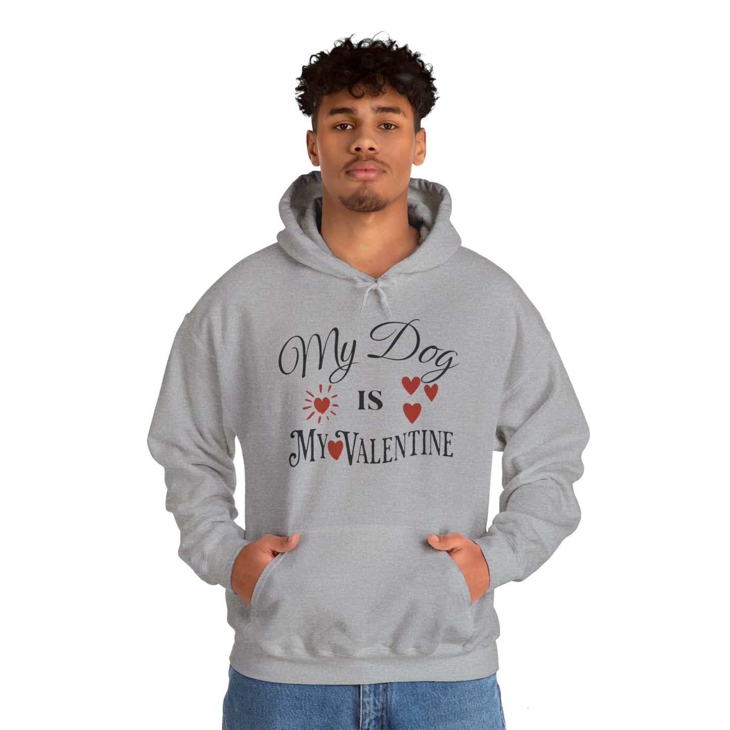 My Dog Is My Valentine - Unisex Heavy Blend™ Hooded Sweatshirt