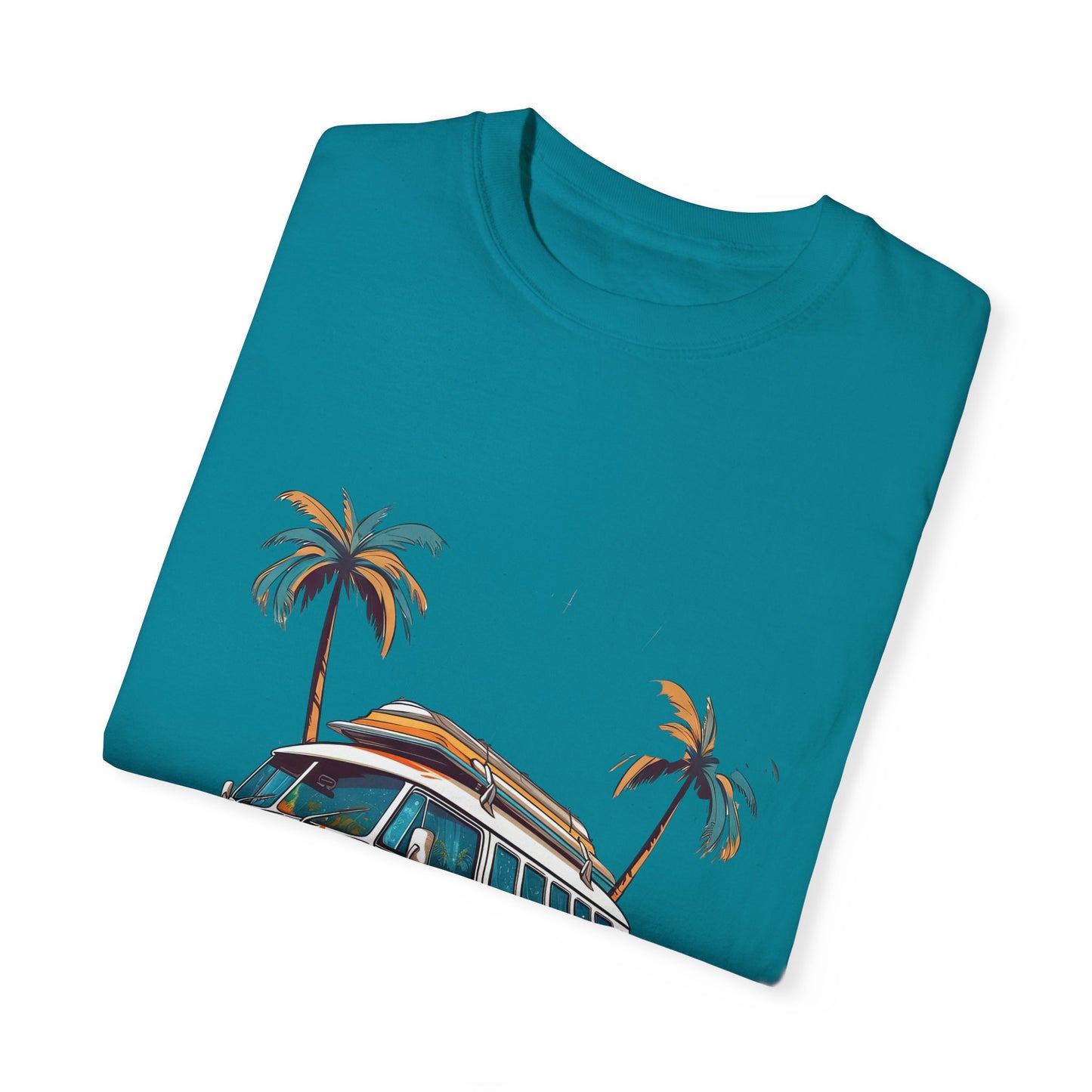 Retro Surf Van: Unisex Garment-Dyed T-shirt