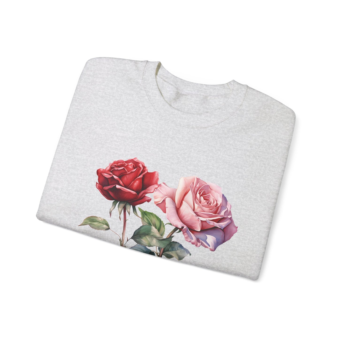 June Birth Flower (Rose) - Unisex Heavy Blend™ Crewneck Sweatshirt