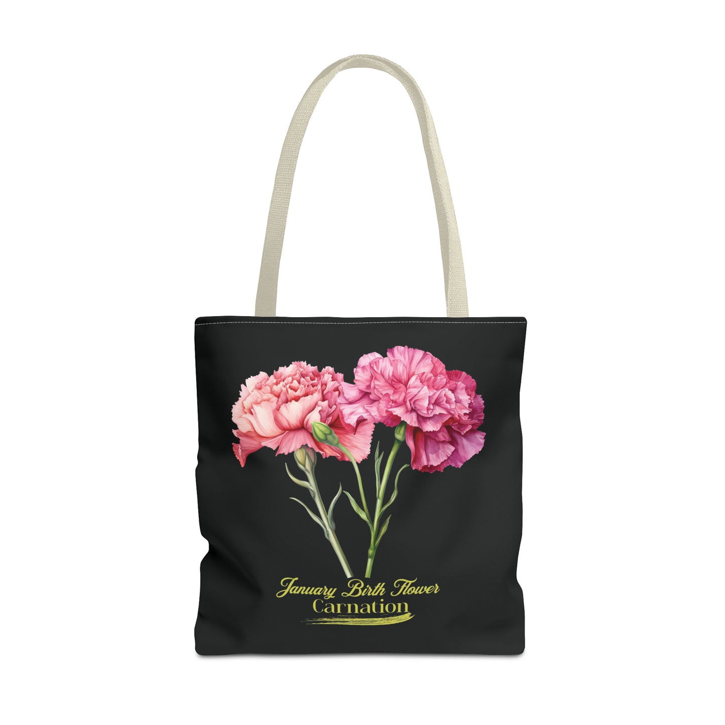 January Birth Flower: Carnation - Tote Bag (AOP)