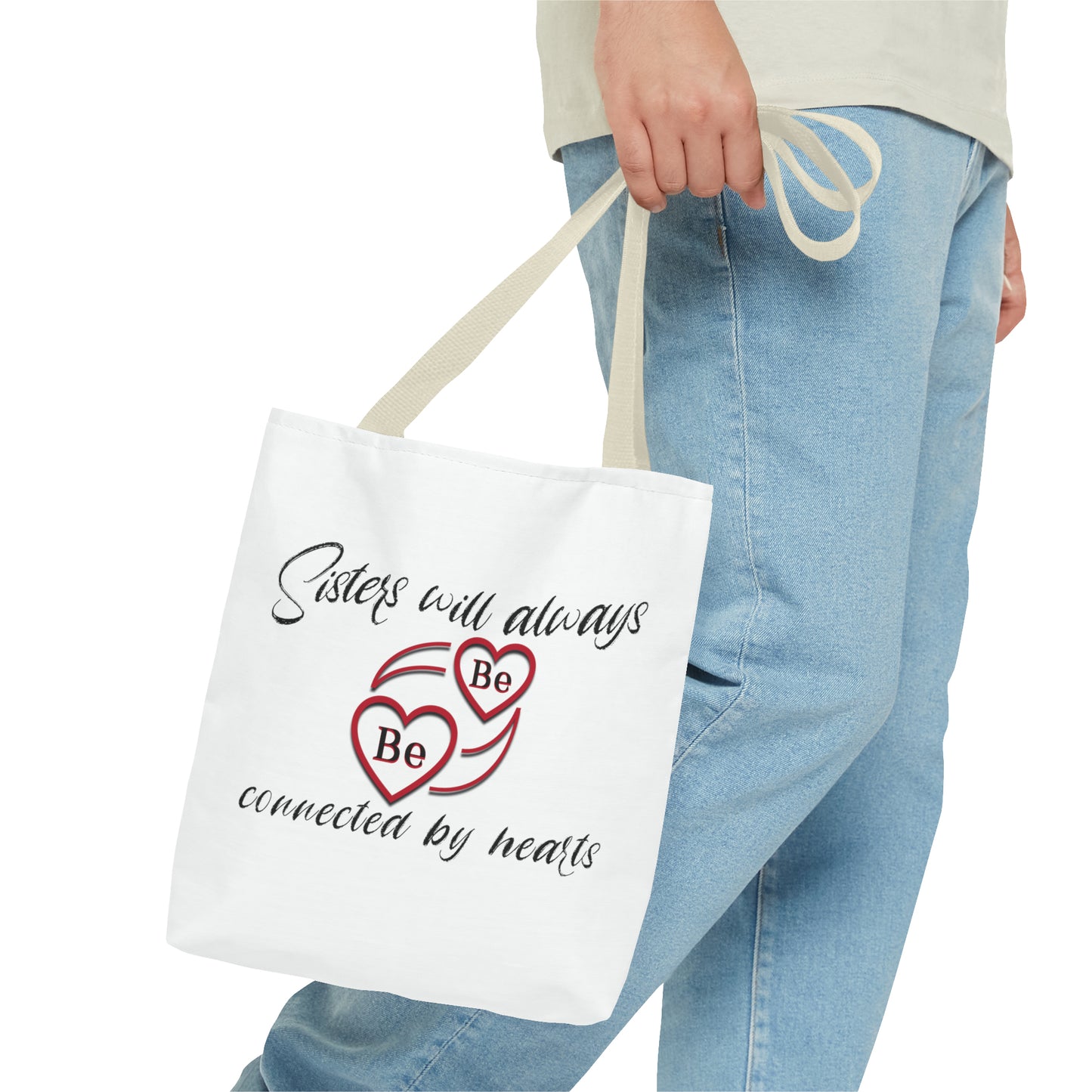 Sisters will always be connected by hearts - Tote Bag (AOP)