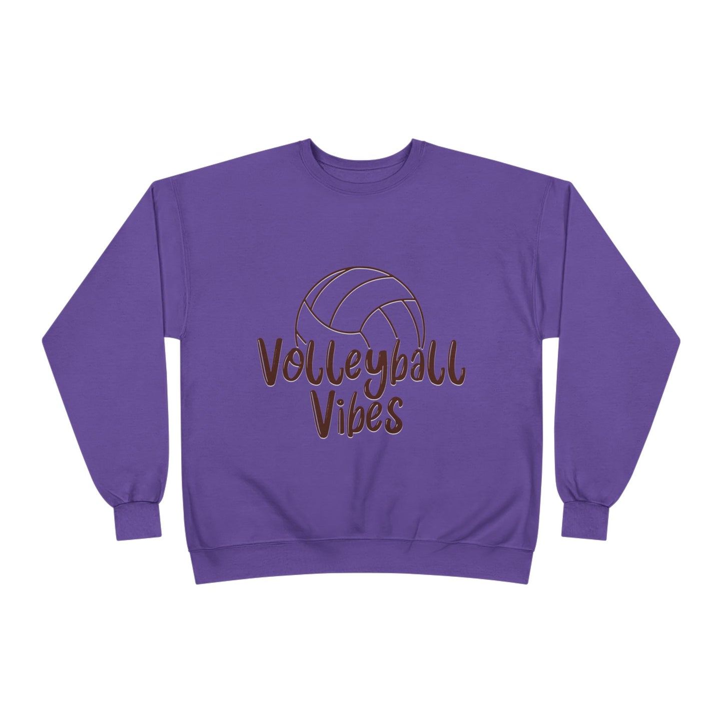 Unisex Volleyball Vibes Crewneck Sweatshirt, Trendy Sports Apparel, Cozy Gift for Athletes, Volleyball Lover's Gear, Eco-Friendly Fashion