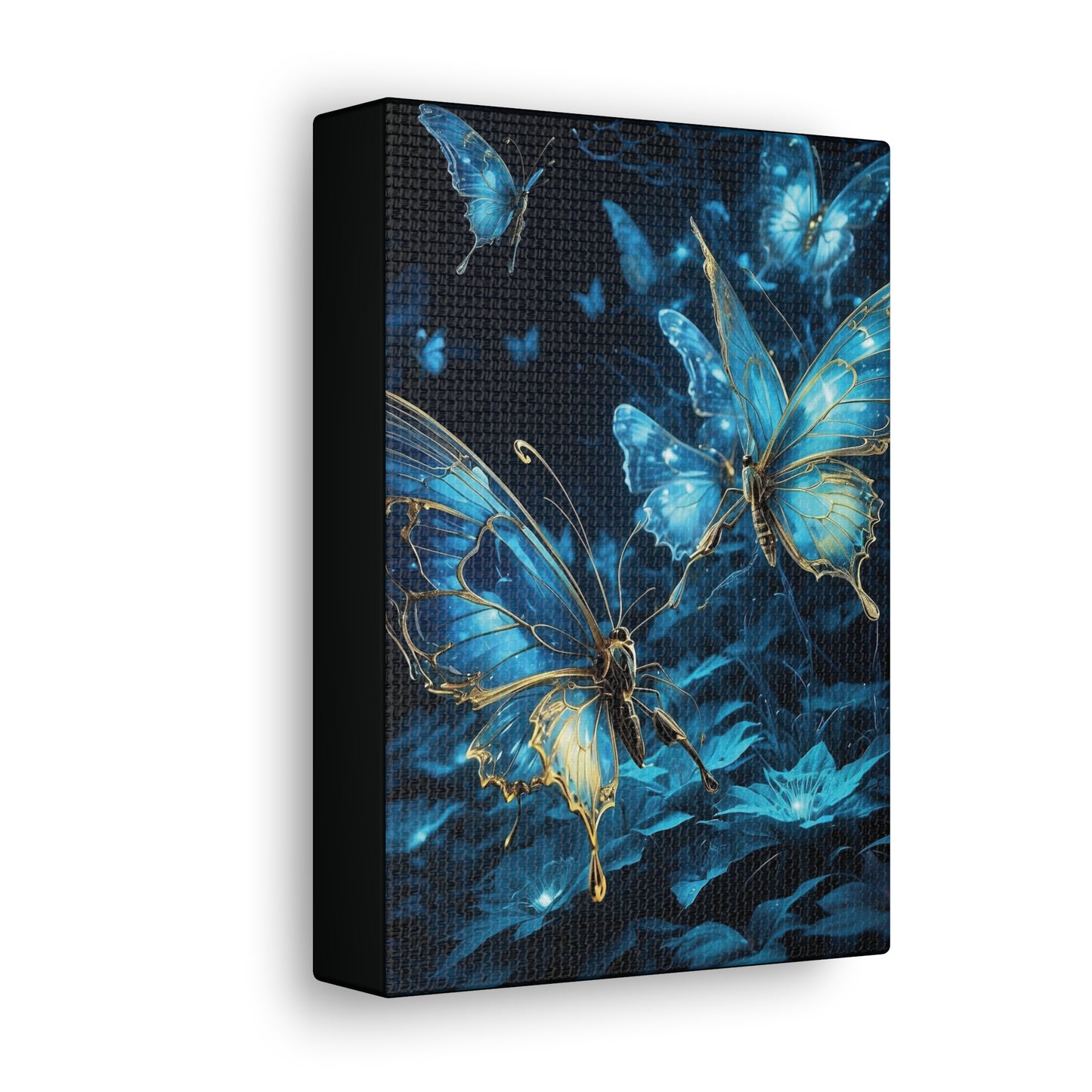 Beautiful butterfly glowing in the dark - Canvas Gallery Wraps