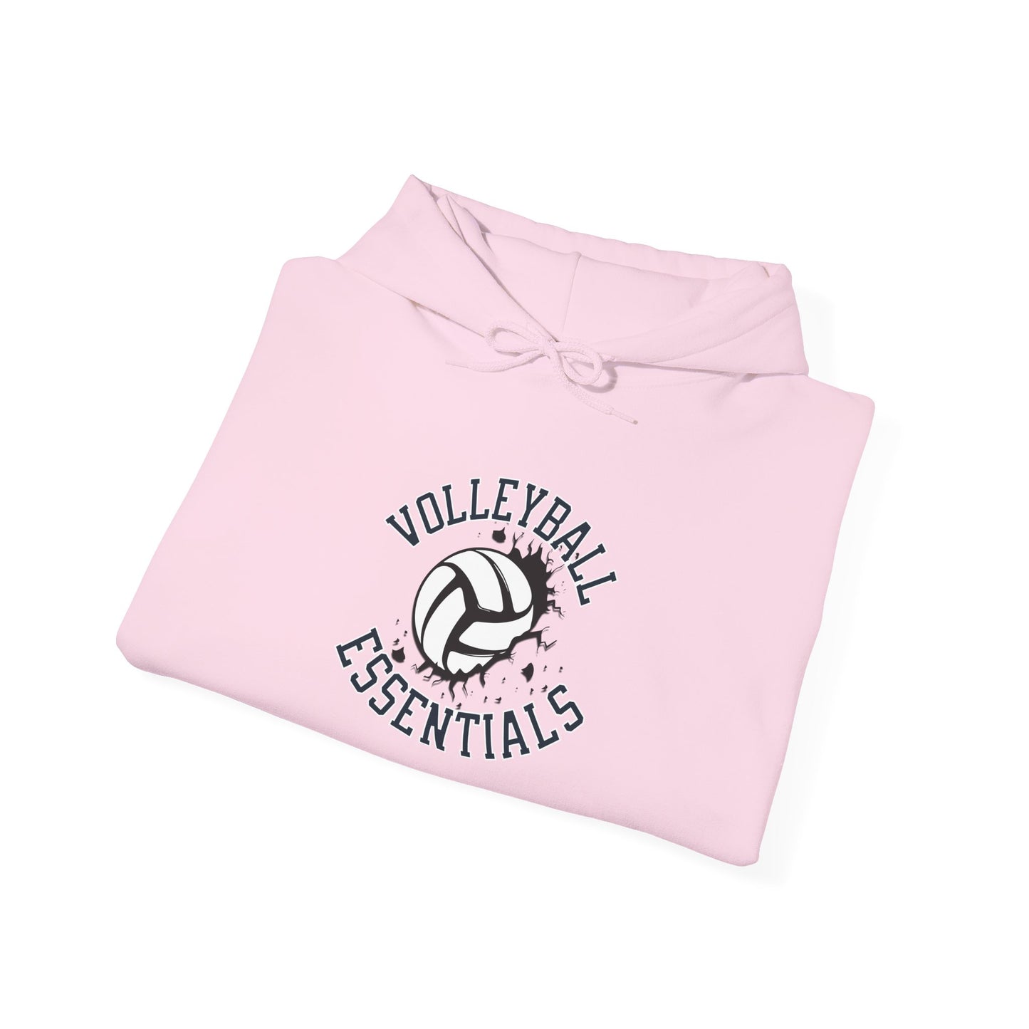 Volleyball Essentials Hoodie, Unisex Heavy Blend Sweatshirt for Players, Sporty Gift, Workout Wear, Casual Comfort