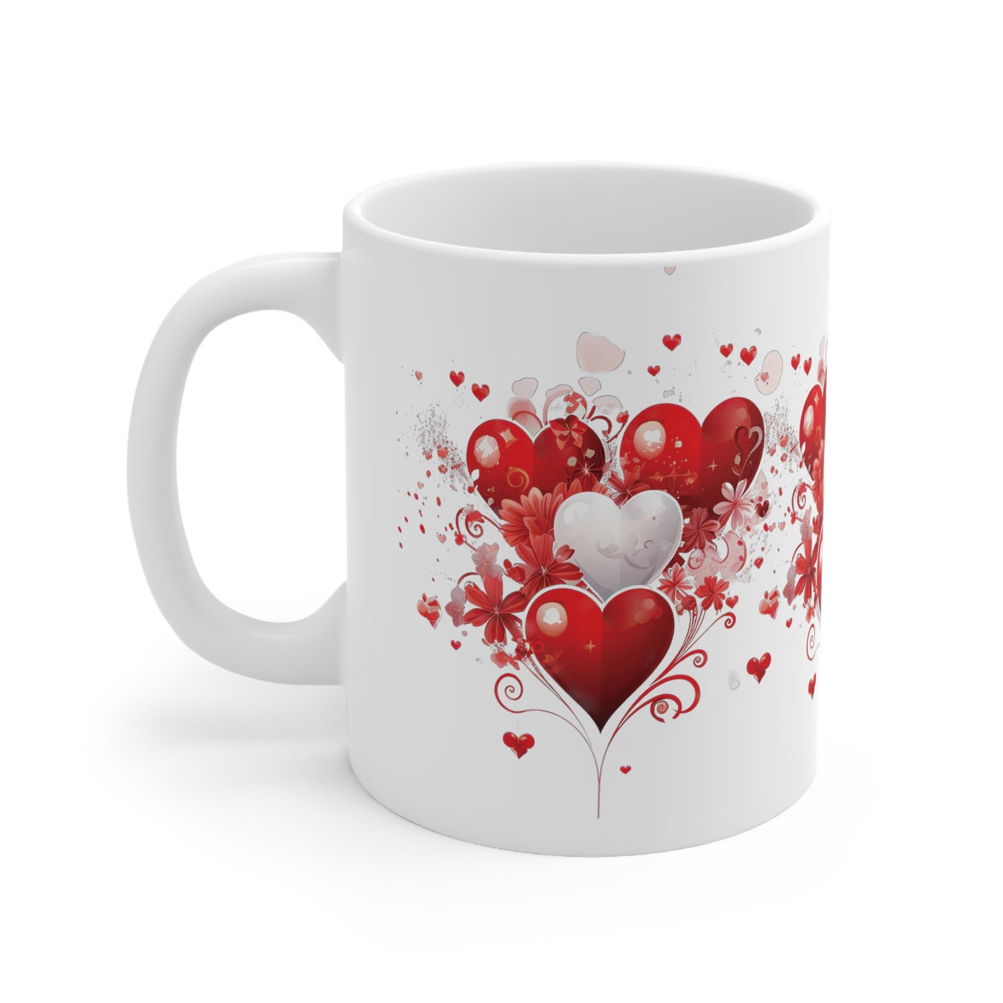 Valentine's Heart Tears Drops: Ceramic Mug 11oz