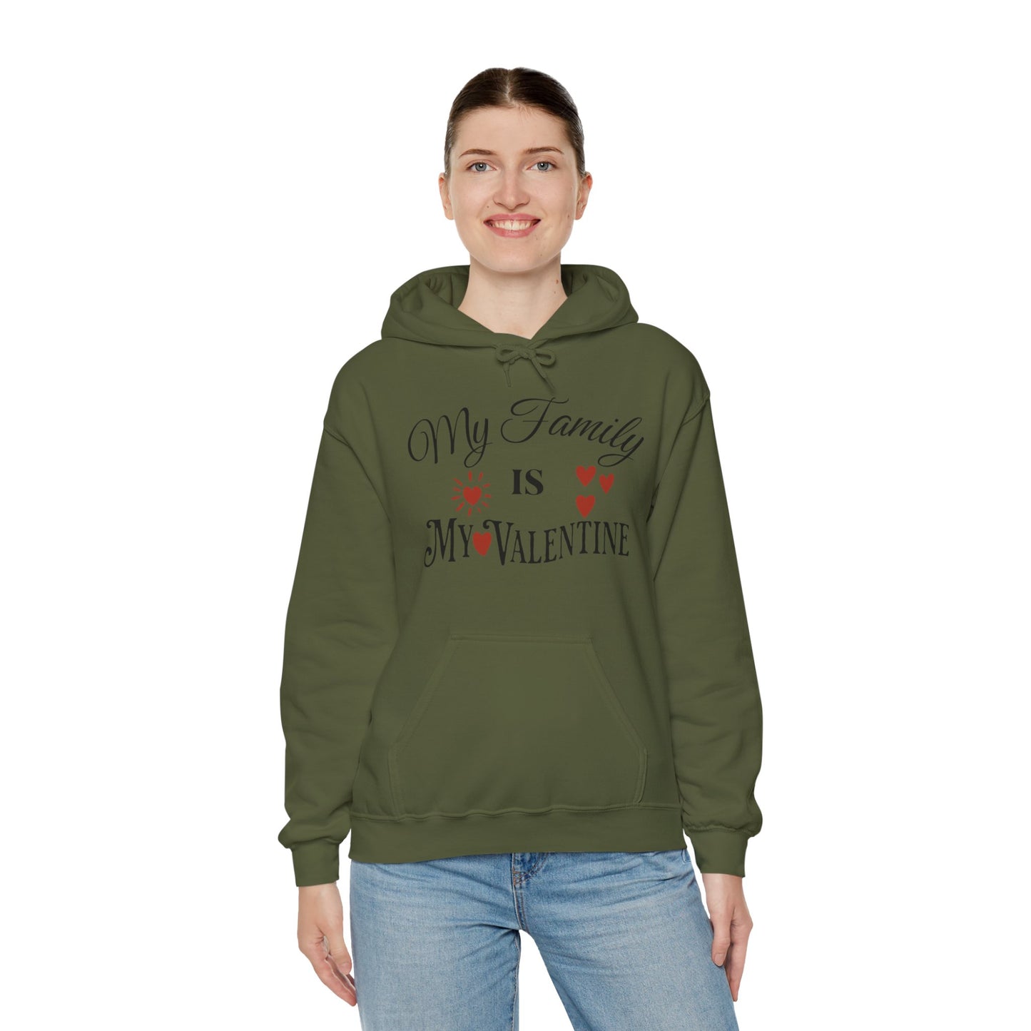 My Family Is My Valentine - Unisex Heavy Blend™ Hooded Sweatshirt