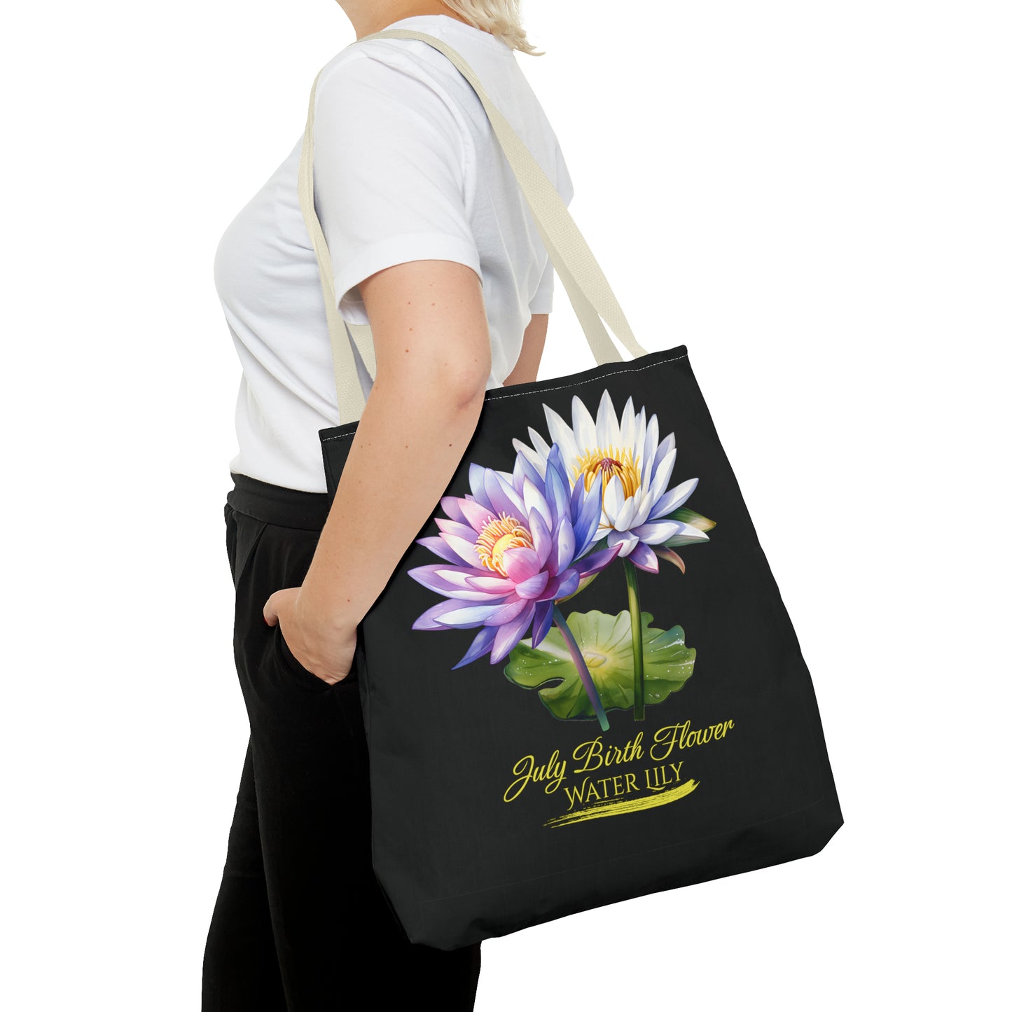 July Birth Flower: Water Lily - Tote Bag (AOP)