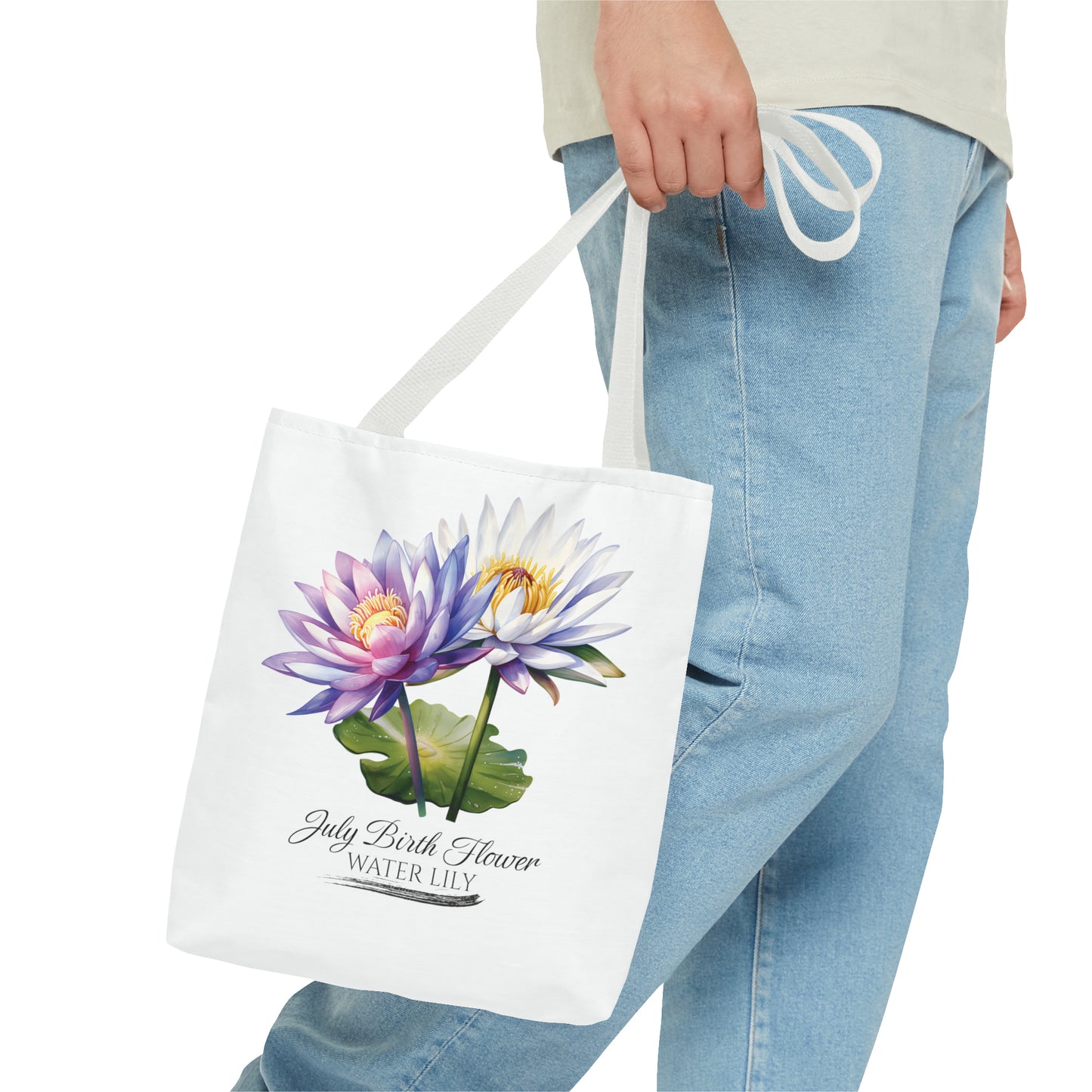 July Birth Flower: Water Lily - Tote Bag (AOP)