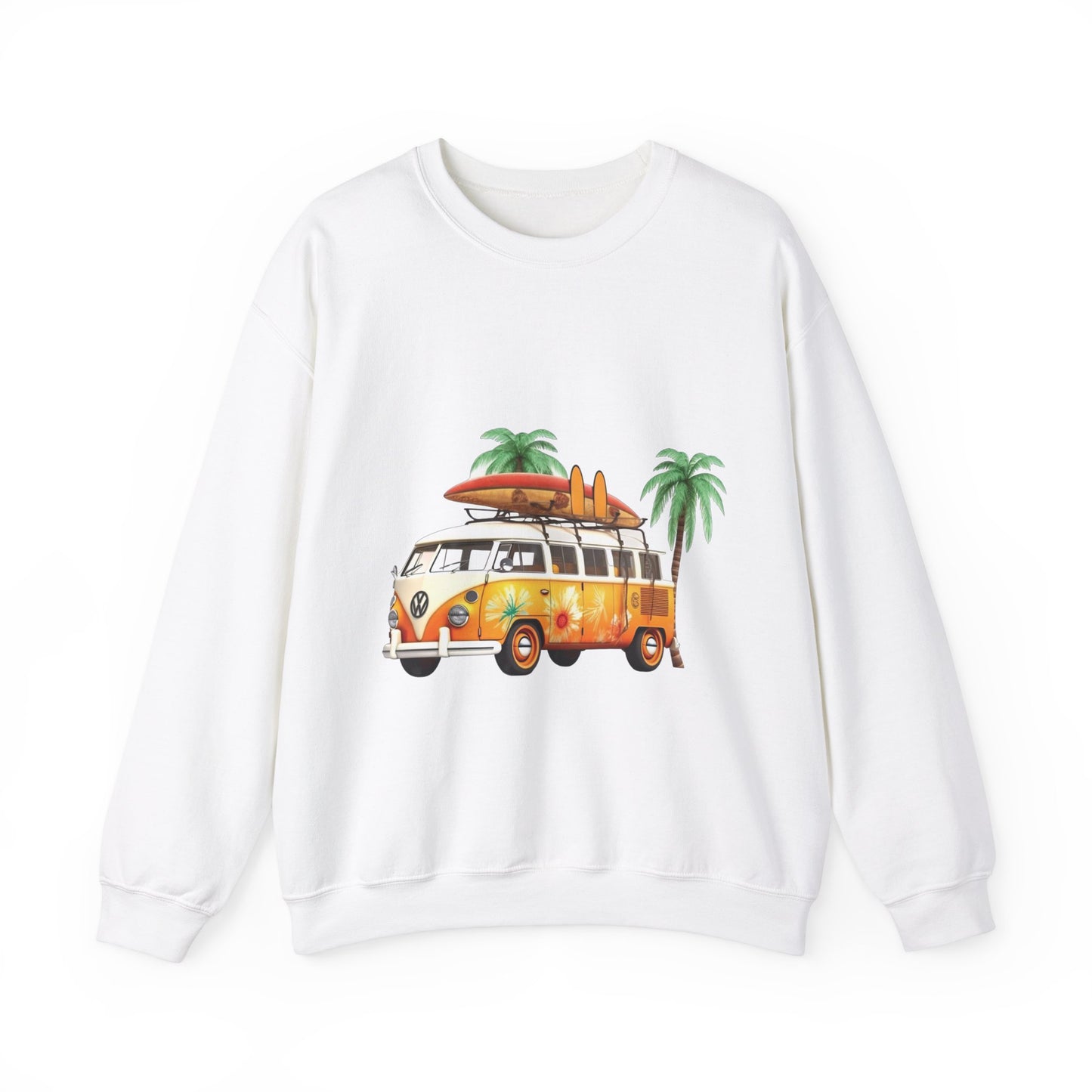 Retro Surf Van - Unisex Heavy Blend™ Crewneck Sweatshirt