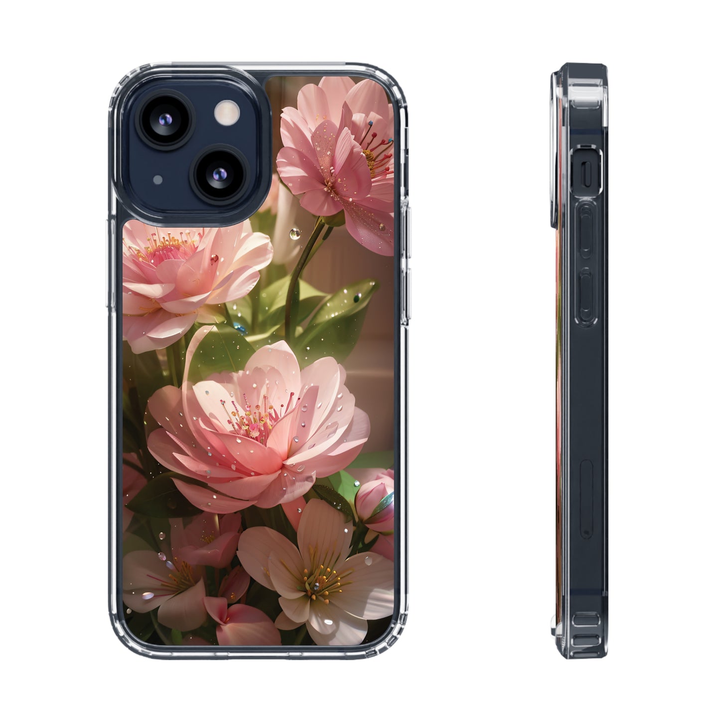 Clear Phone Cases: Fantasy Blossom Flower