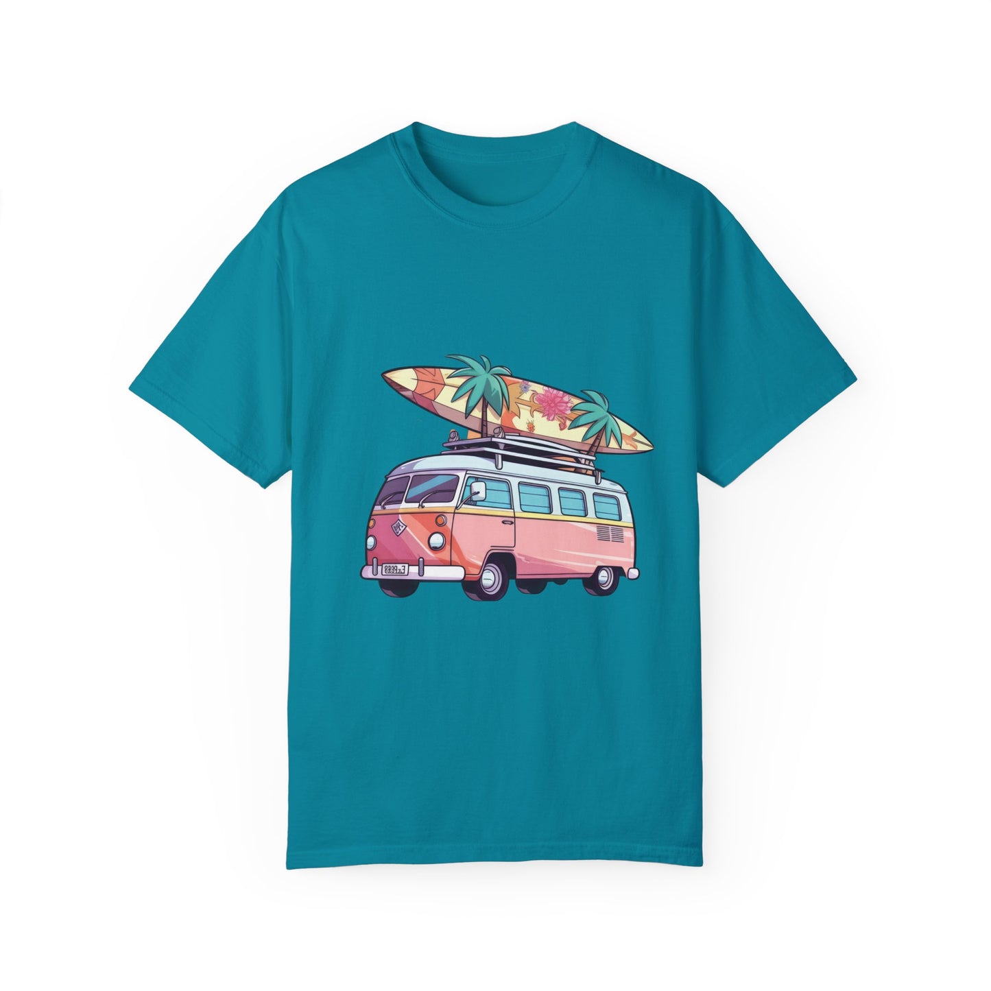 Retro Surf Van: Unisex Garment-Dyed T-shirt