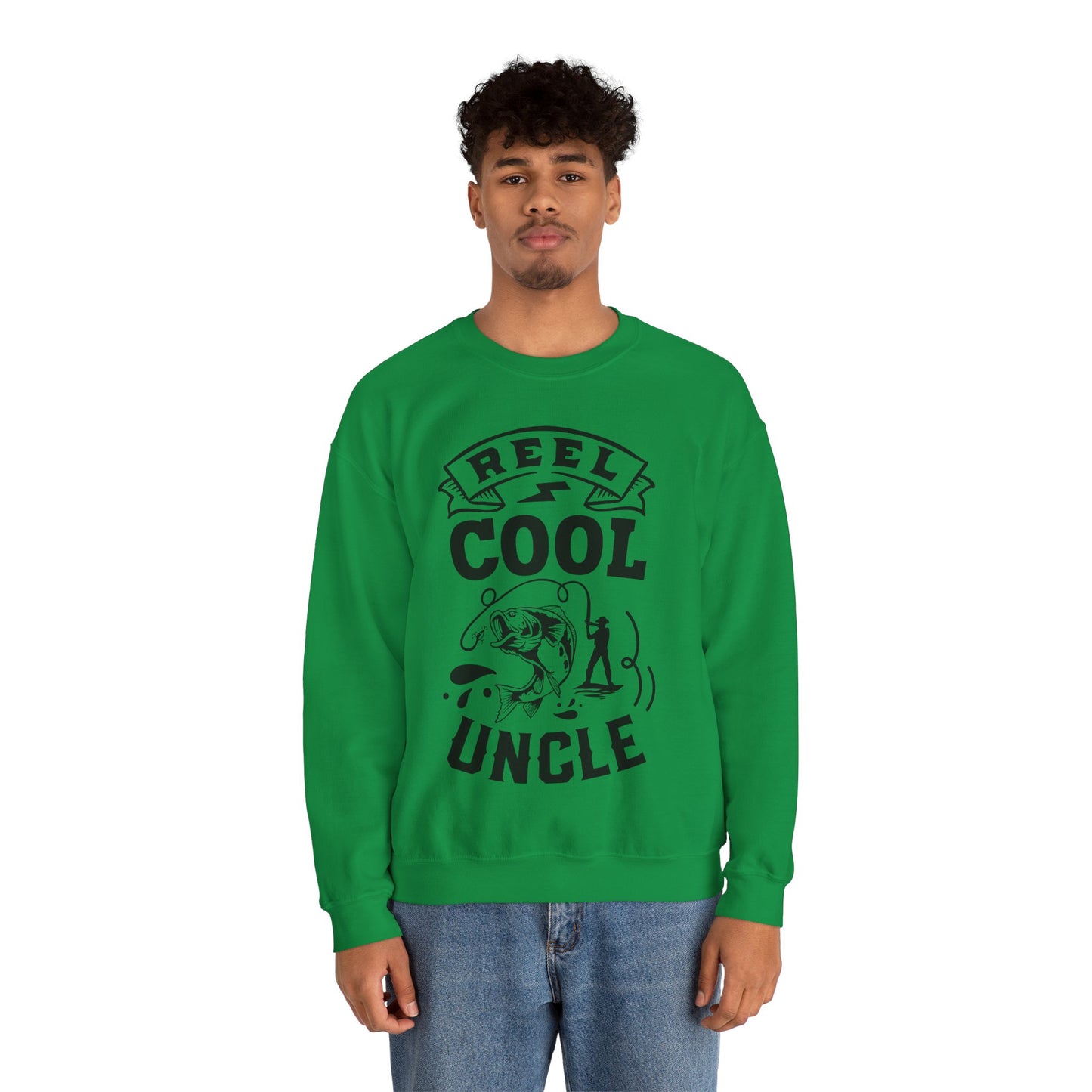 Reel cool uncle - Unisex Heavy Blend™ Crewneck Sweatshirt
