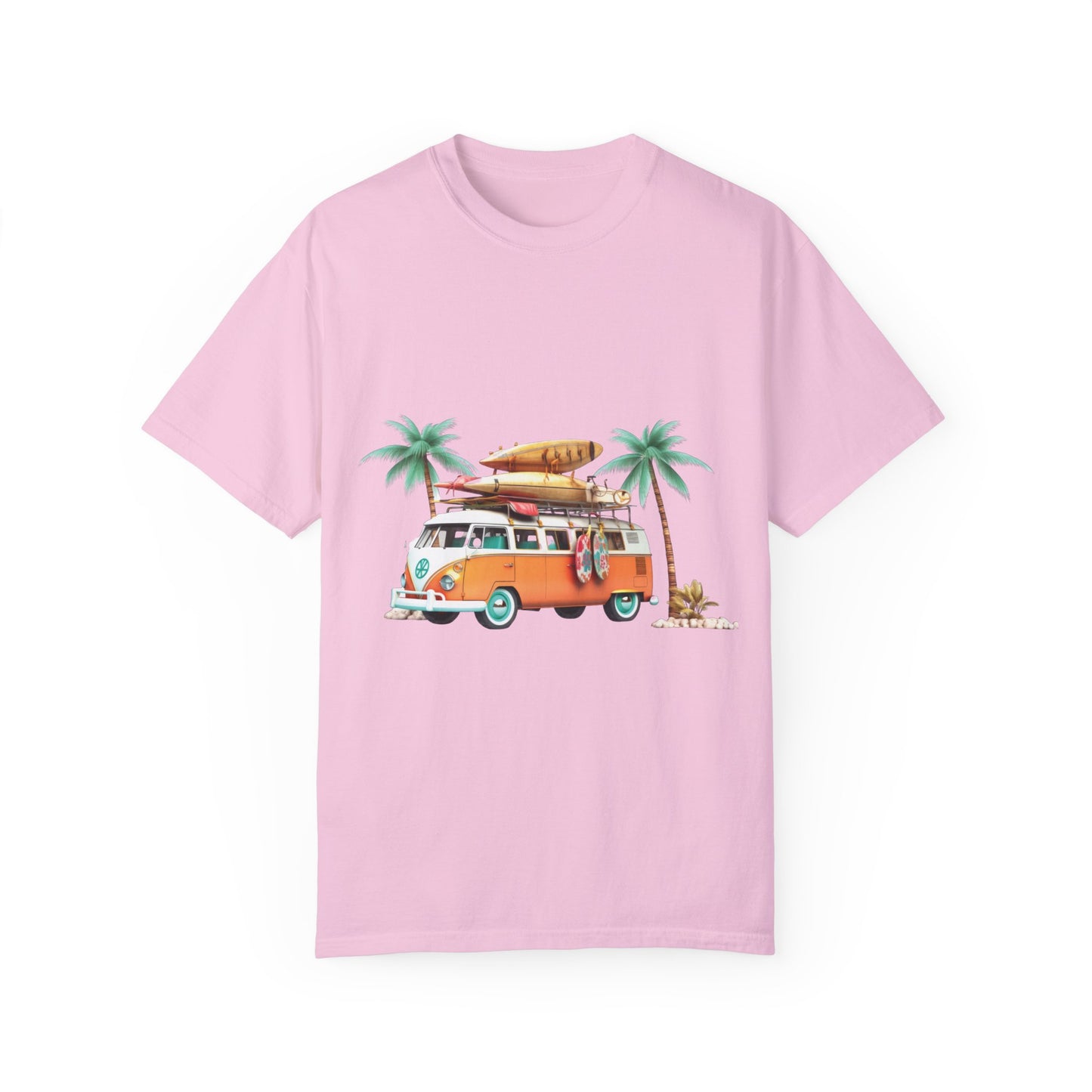 Retro Surf Van: Unisex Garment-Dyed T-shirt