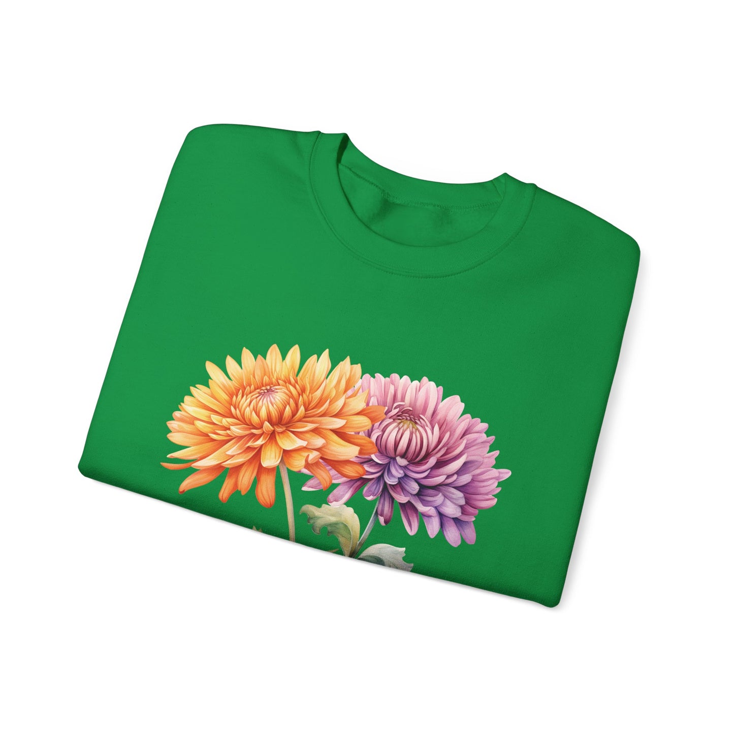 November Birth Flower (Chrysanthemum) - Unisex Heavy Blend™ Crewneck Sweatshirt